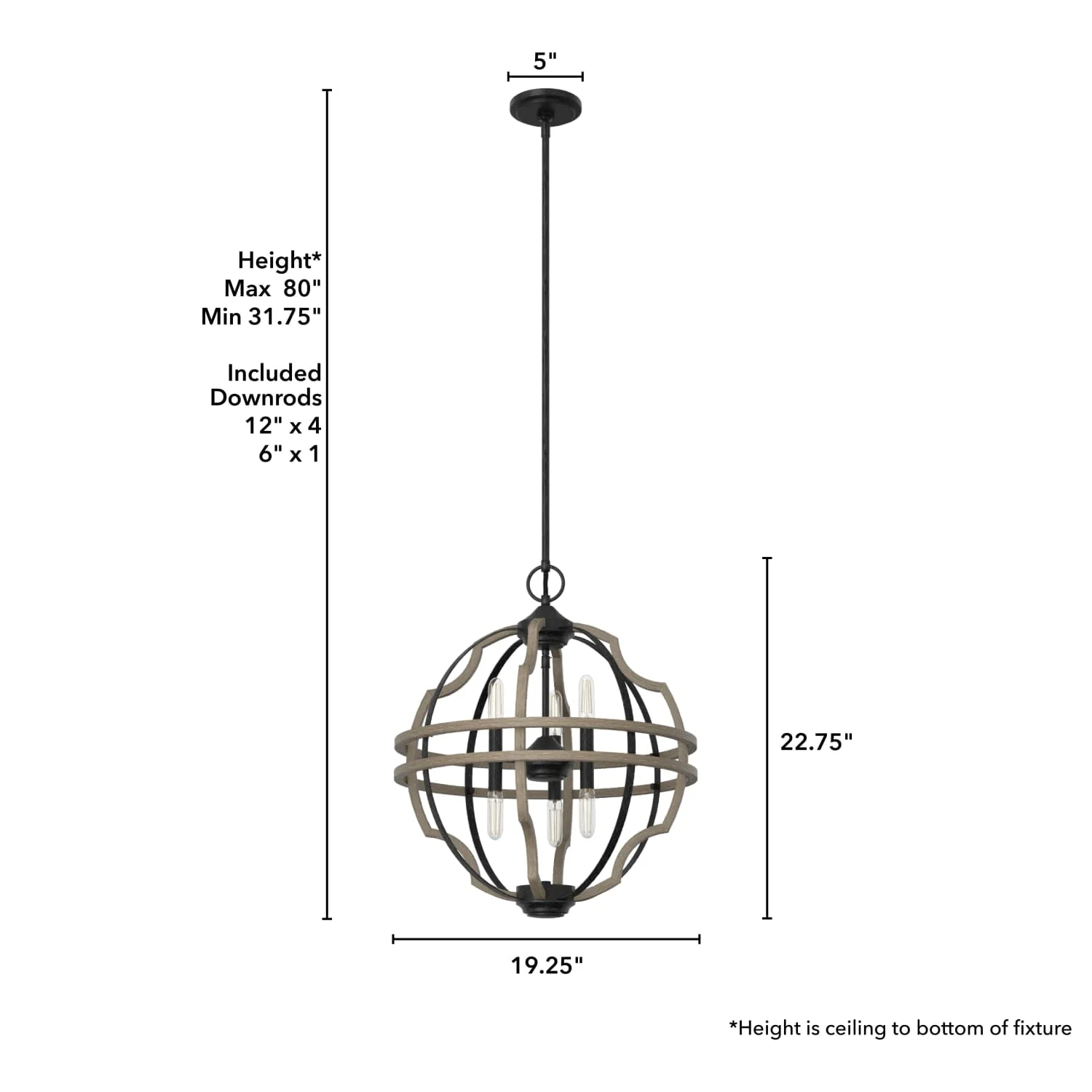 Stone Creek 6 Light Pendant 19 inch 7 Stone Creek 6 Light Pendant 19 inch