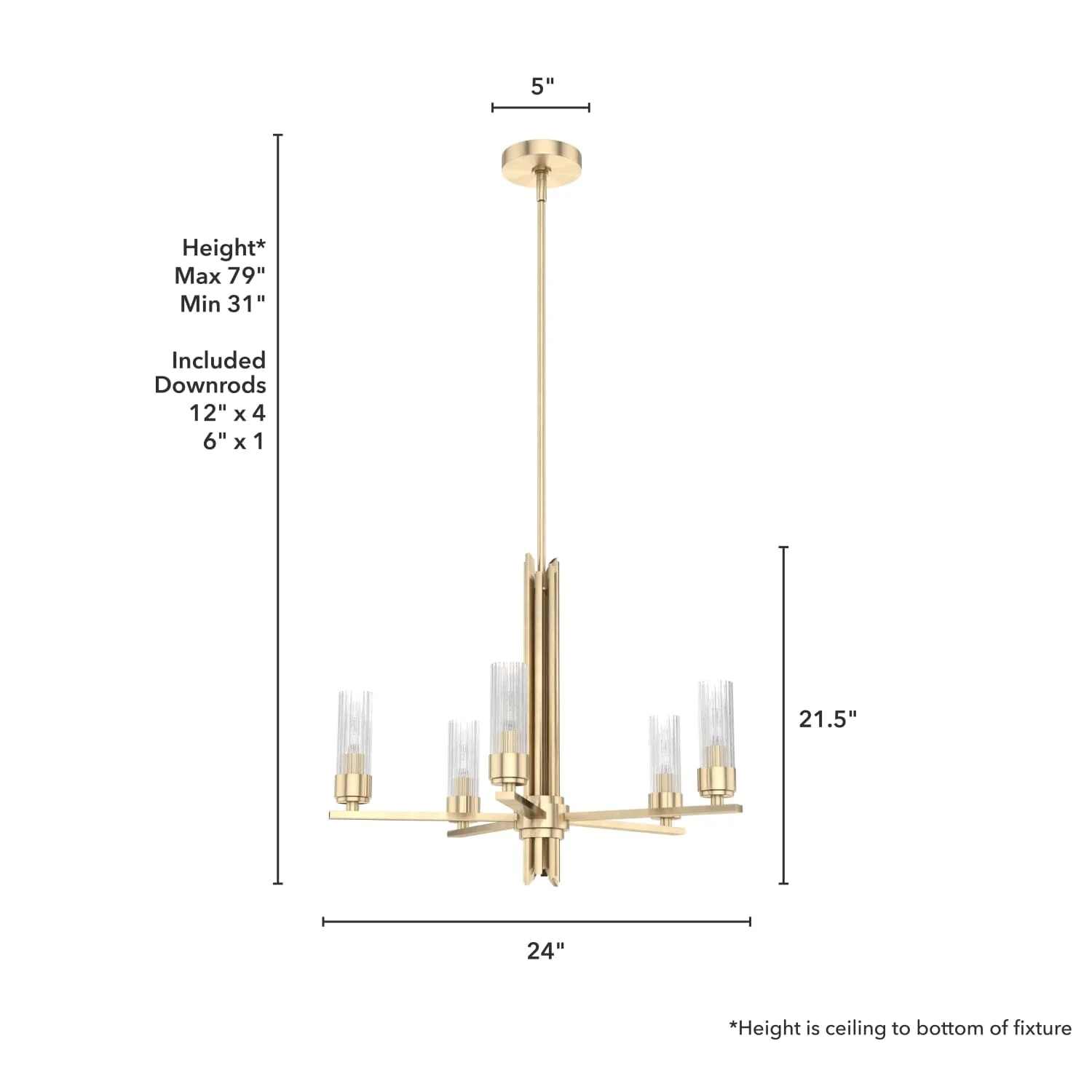 Gatz 5 Light Chandelier 7 Gatz 5 Light Chandelier