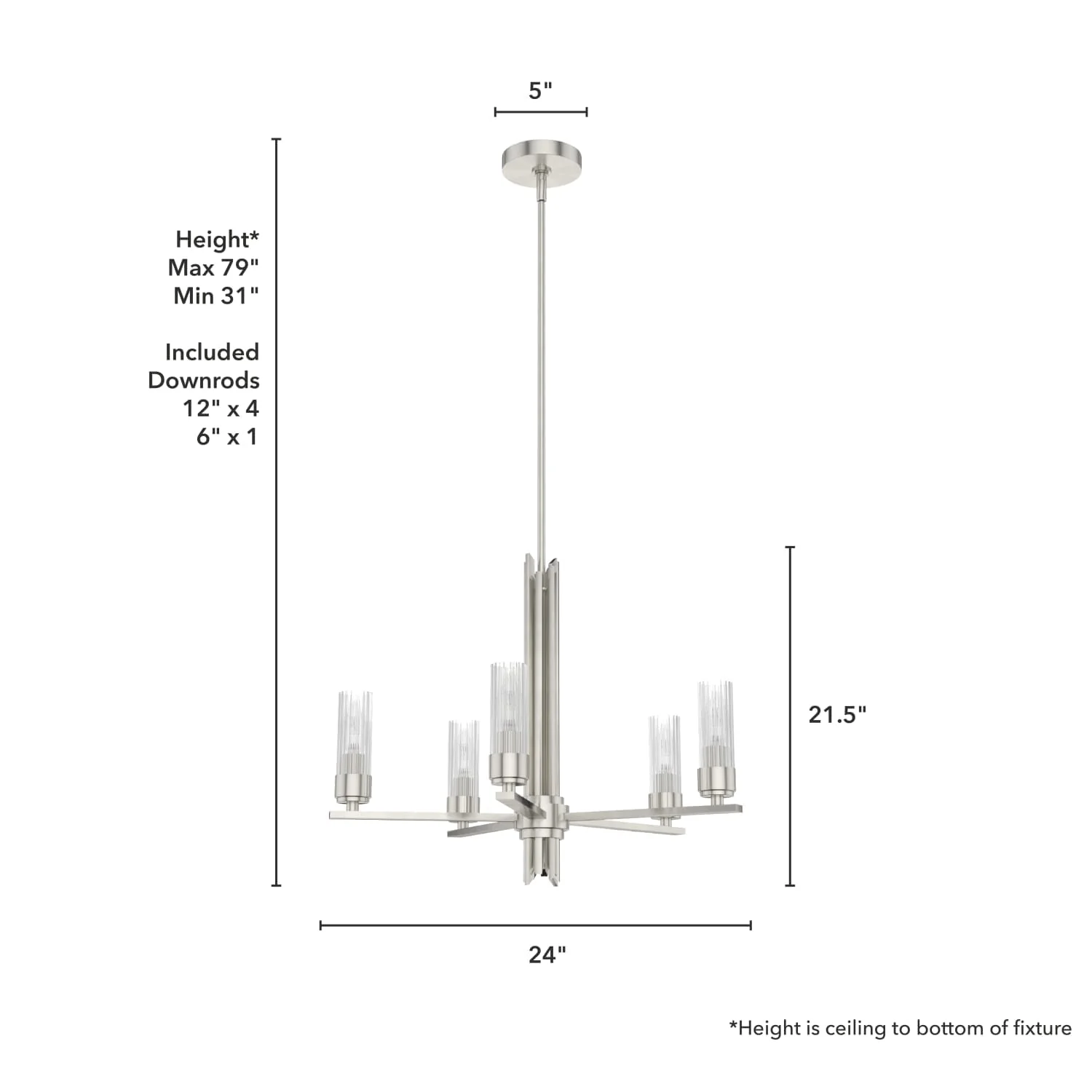 Gatz 5 Light Chandelier 8 Gatz 5 Light Chandelier
