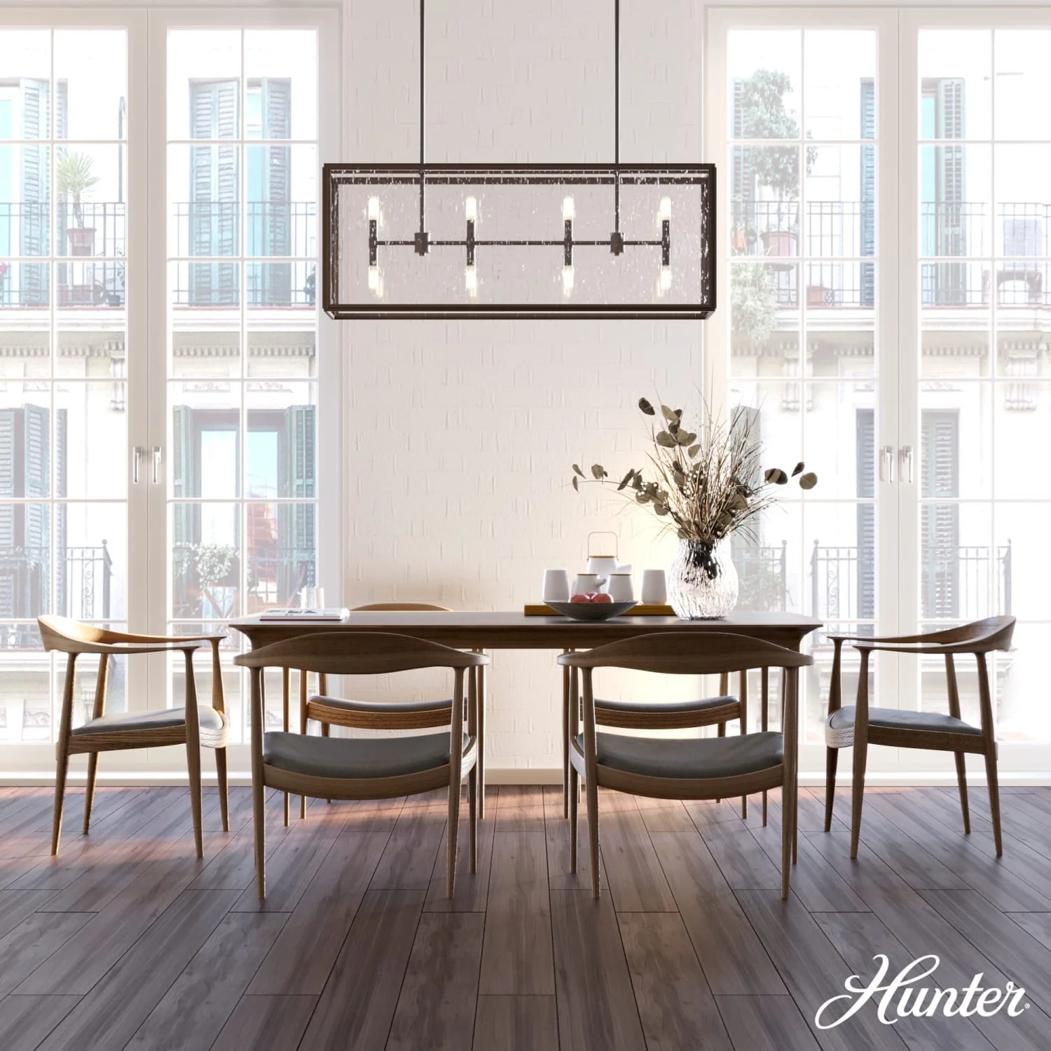 Felippe 8 Light Linear Chandelier 4 Felippe 8 Light Linear Chandelier