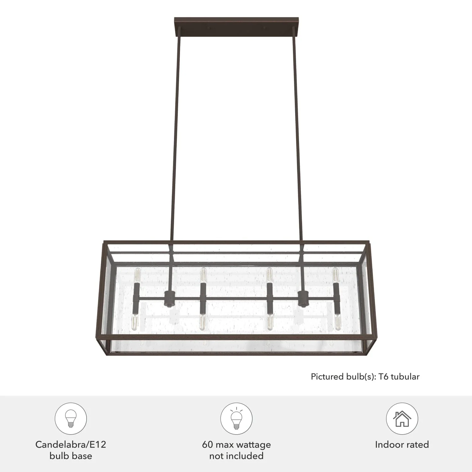 Felippe 8 Light Linear Chandelier 6 Felippe 8 Light Linear Chandelier