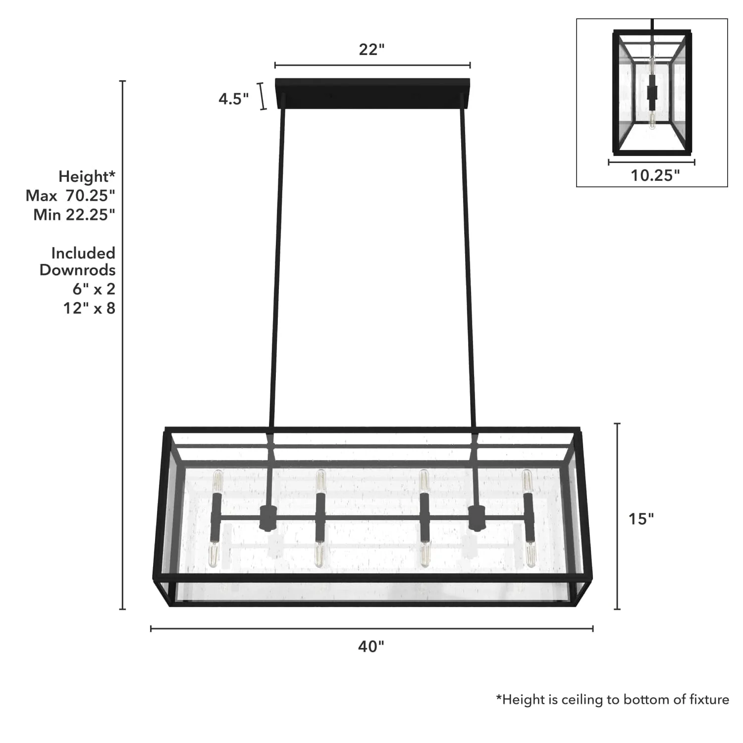 Felippe 8 Light Linear Chandelier 7 Felippe 8 Light Linear Chandelier
