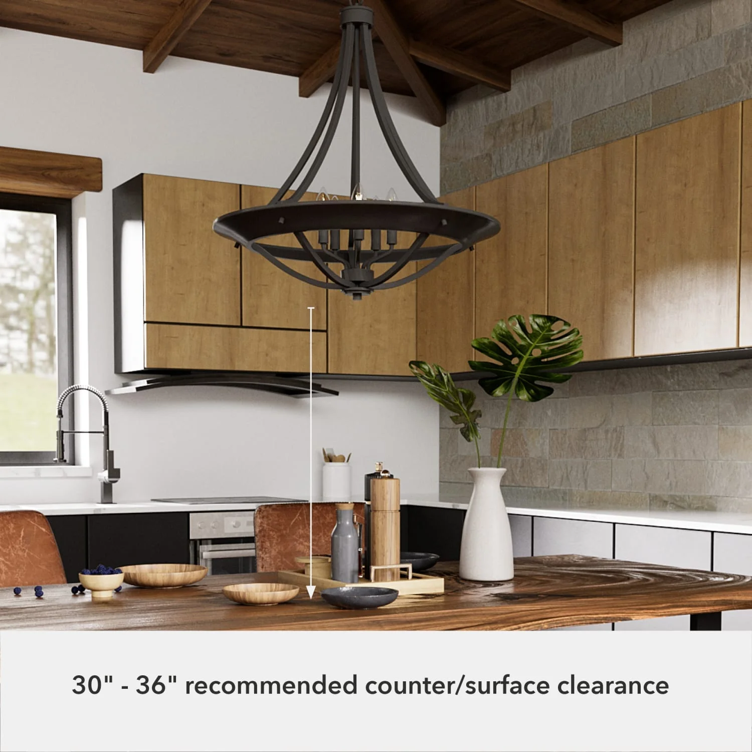 Perch Point 4 Light Pendant 24 Inch 10 Perch Point 4 Light Pendant 24 Inch