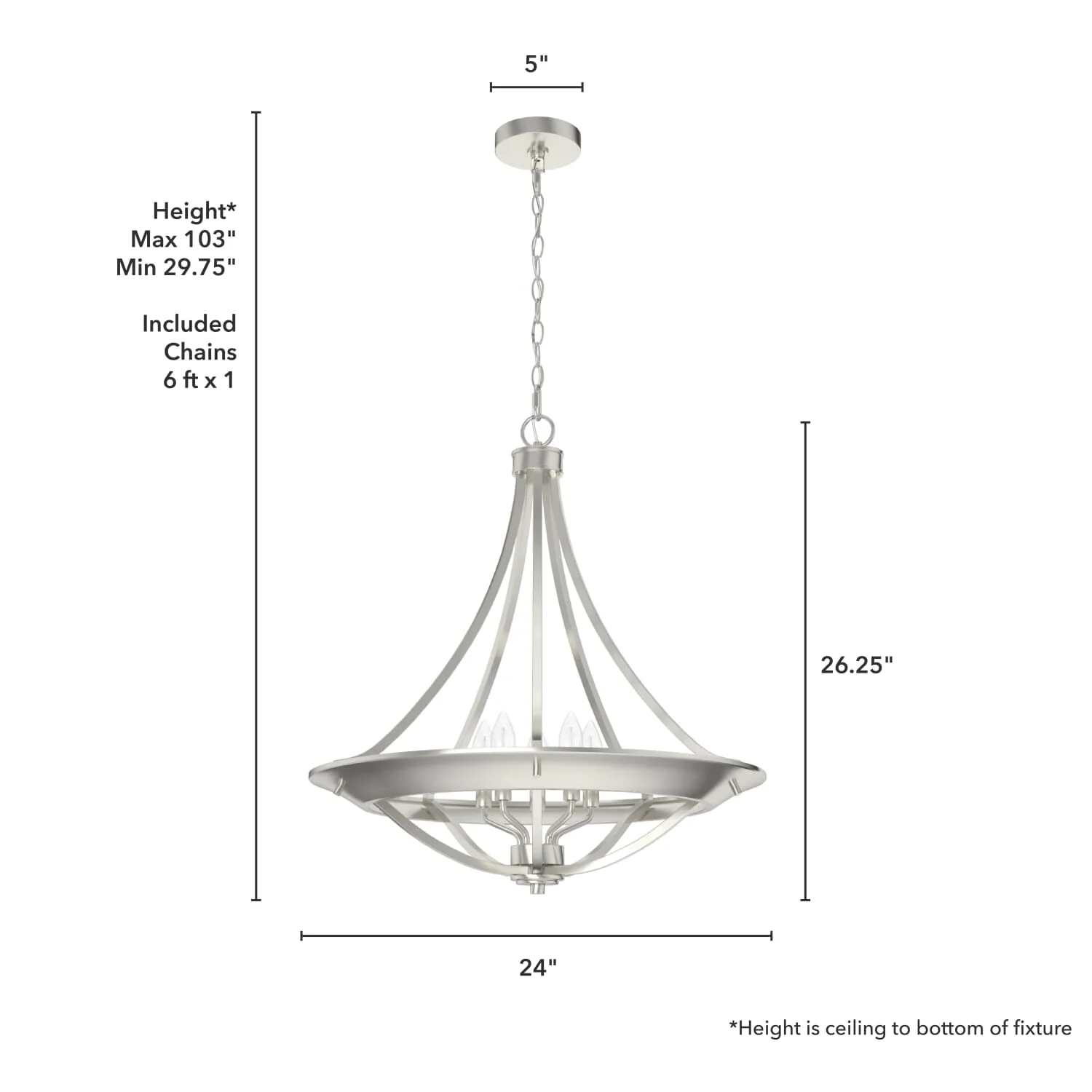 Perch Point 4 Light Pendant 24 Inch 7 Perch Point 4 Light Pendant 24 Inch