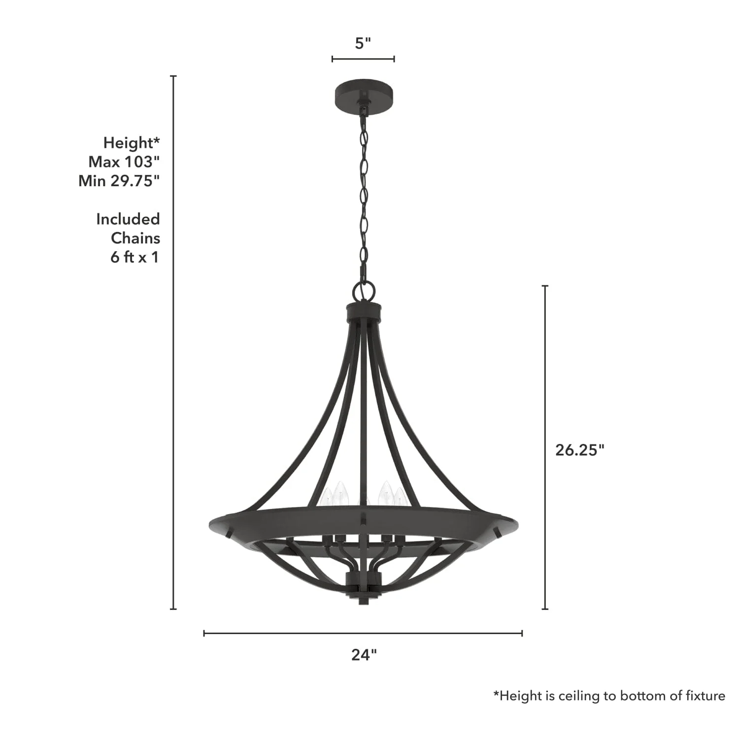 Perch Point 4 Light Pendant 24 Inch 8 Perch Point 4 Light Pendant 24 Inch