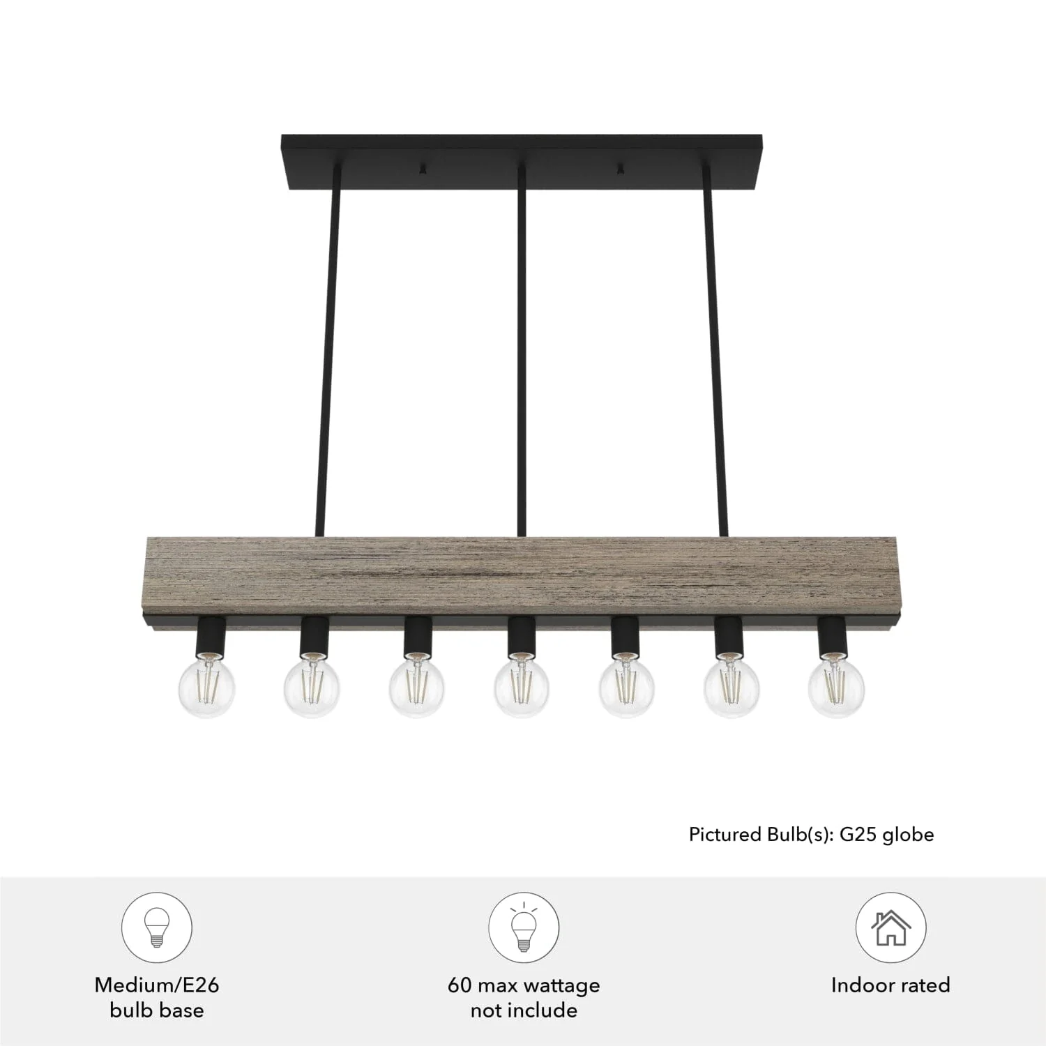 7 Light Donelson Linear Chandelier 6 7 Light Donelson Linear Chandelier