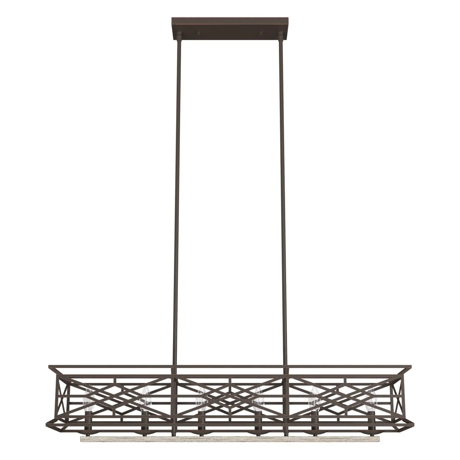 Langwood 6 Light Linear Chandelier 12 Langwood 6 Light Linear Chandelier