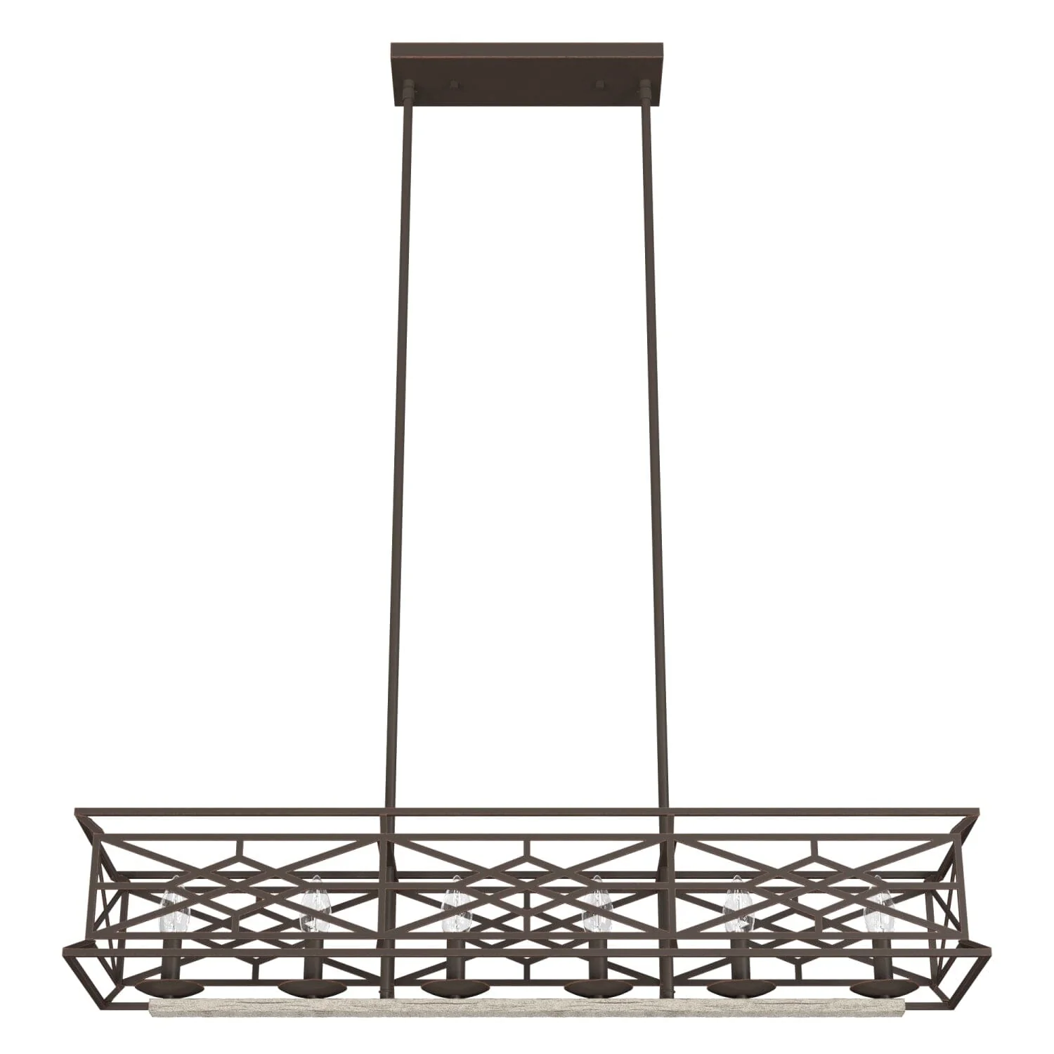Langwood 6 Light Linear Chandelier 14 Langwood 6 Light Linear Chandelier