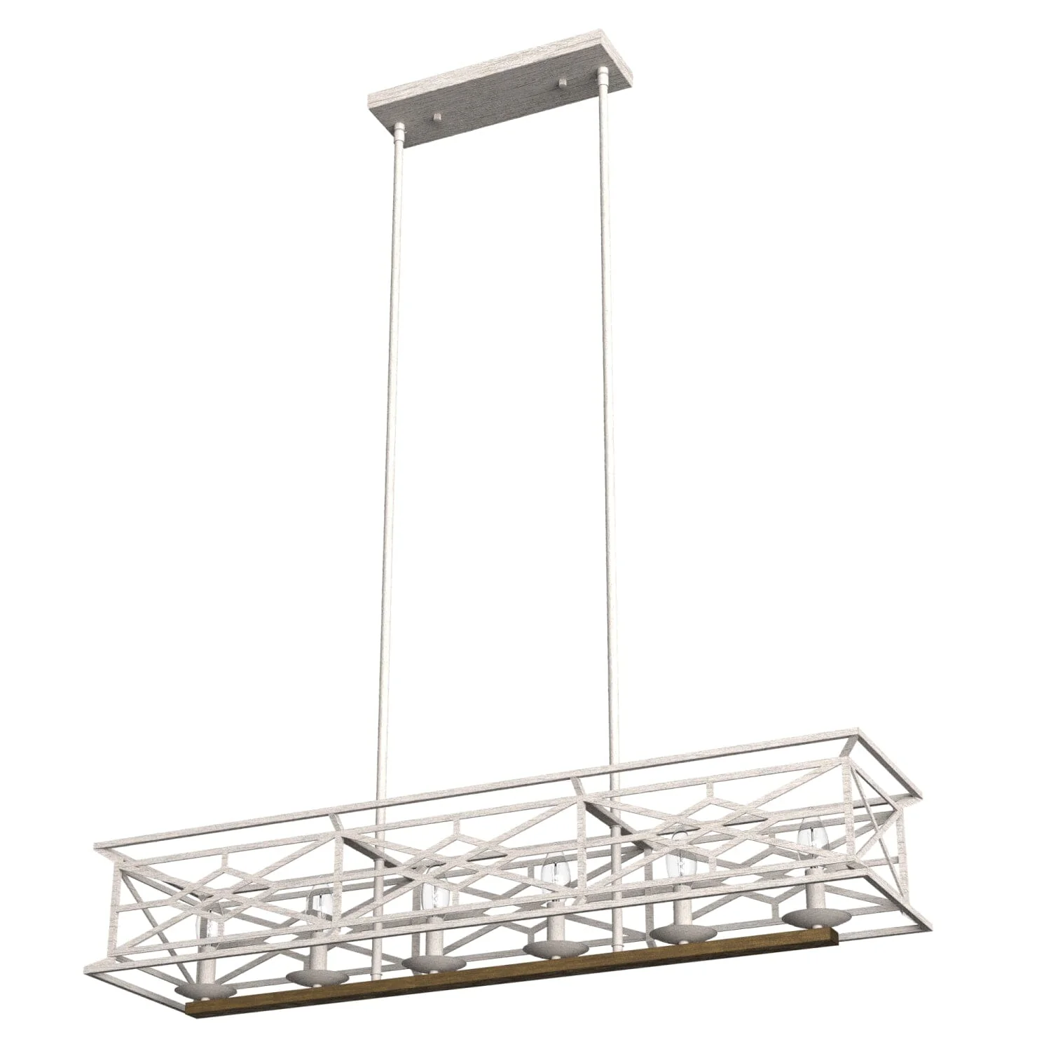 Langwood 6 Light Linear Chandelier 17 Langwood 6 Light Linear Chandelier