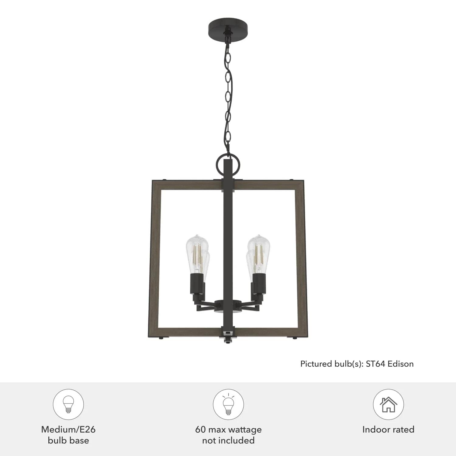 Woodburn 4 Light 18 Inch Foyer Pendant 5 Woodburn 4 Light 18 Inch Foyer Pendant