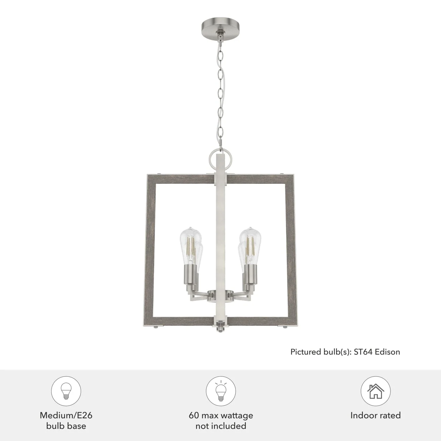Woodburn 4 Light 18 Inch Foyer Pendant 6 Woodburn 4 Light 18 Inch Foyer Pendant
