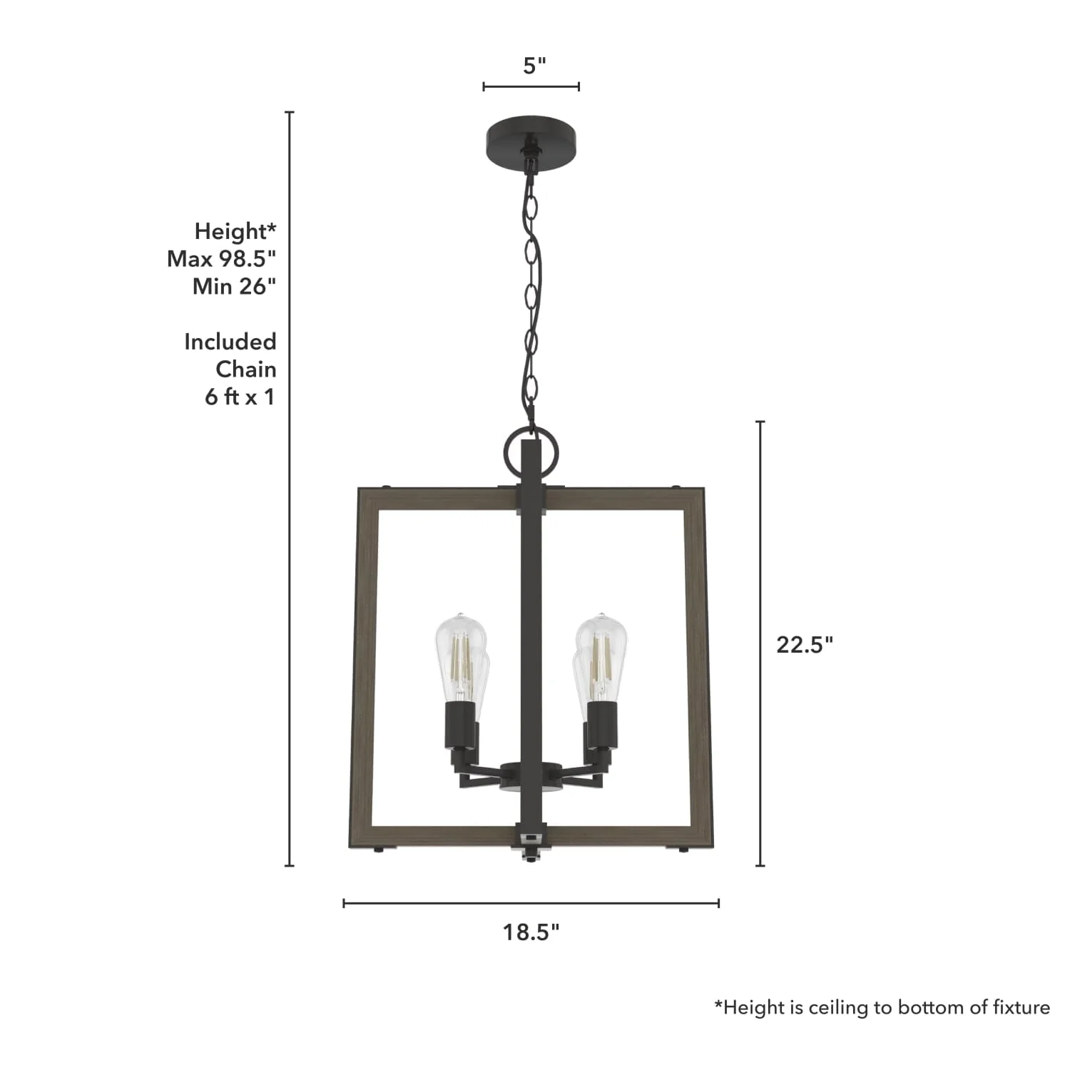 Woodburn 4 Light 18 Inch Foyer Pendant 7 Woodburn 4 Light 18 Inch Foyer Pendant
