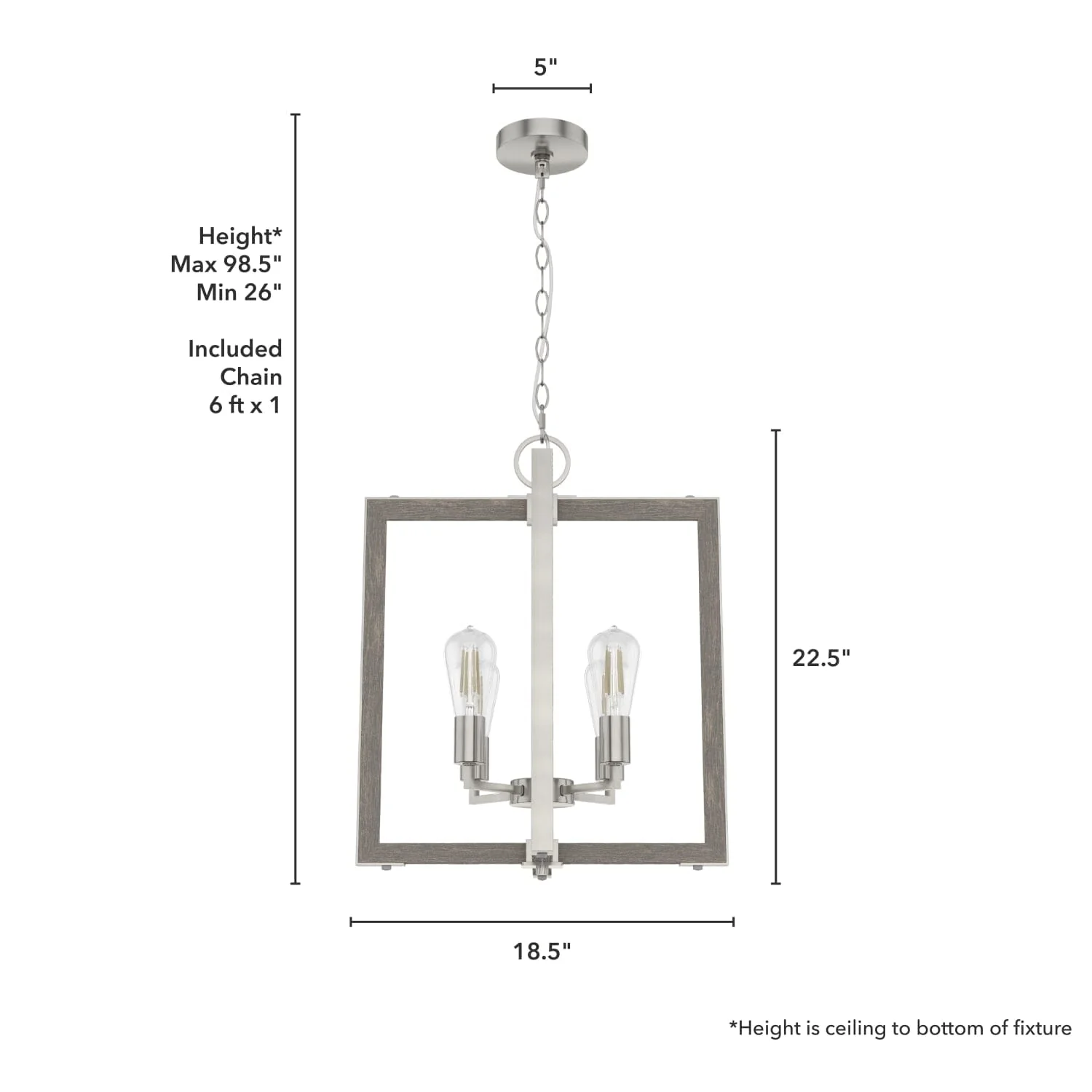 Woodburn 4 Light 18 Inch Foyer Pendant 8 Woodburn 4 Light 18 Inch Foyer Pendant