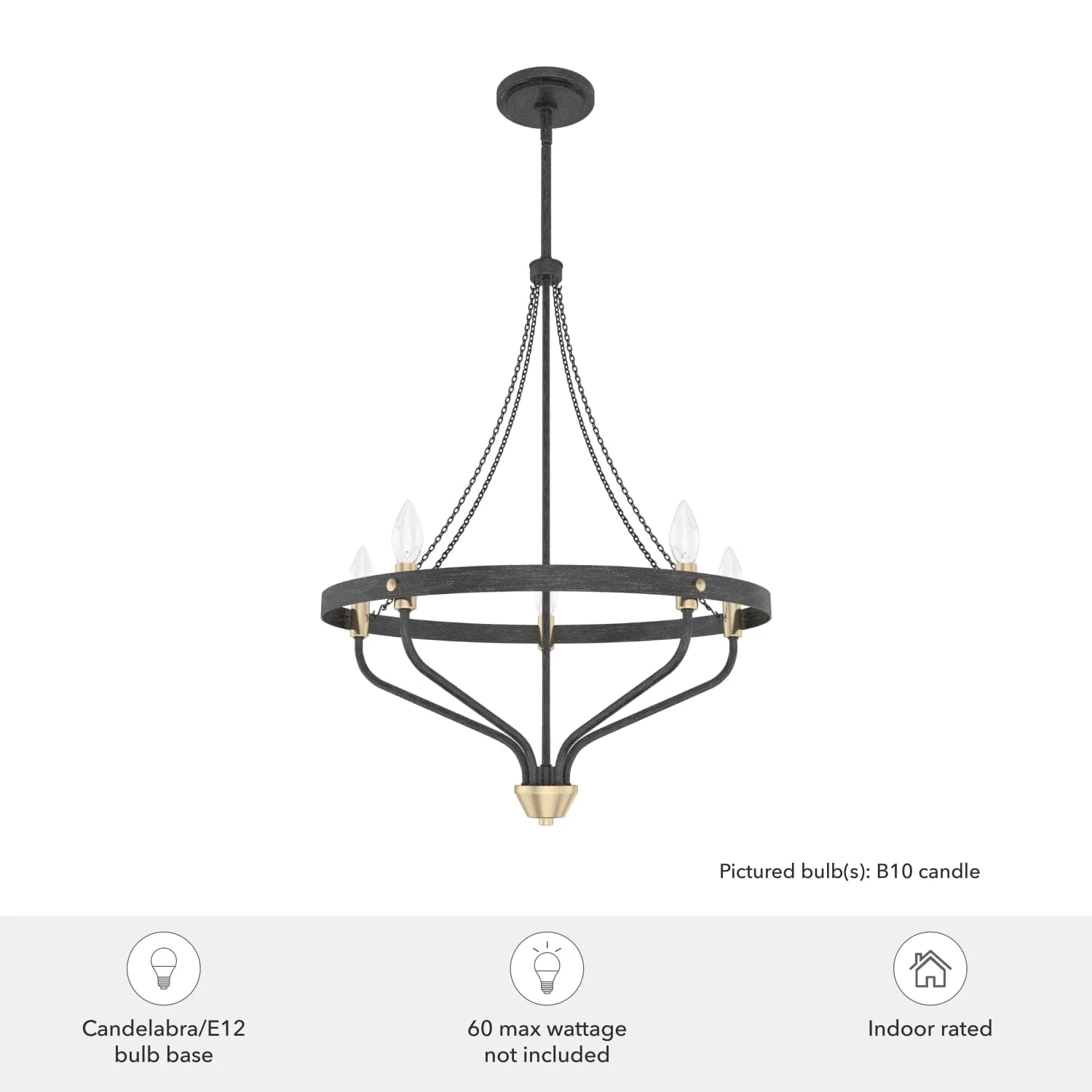 Merlin 5 Light Chandelier 6 Merlin 5 Light Chandelier