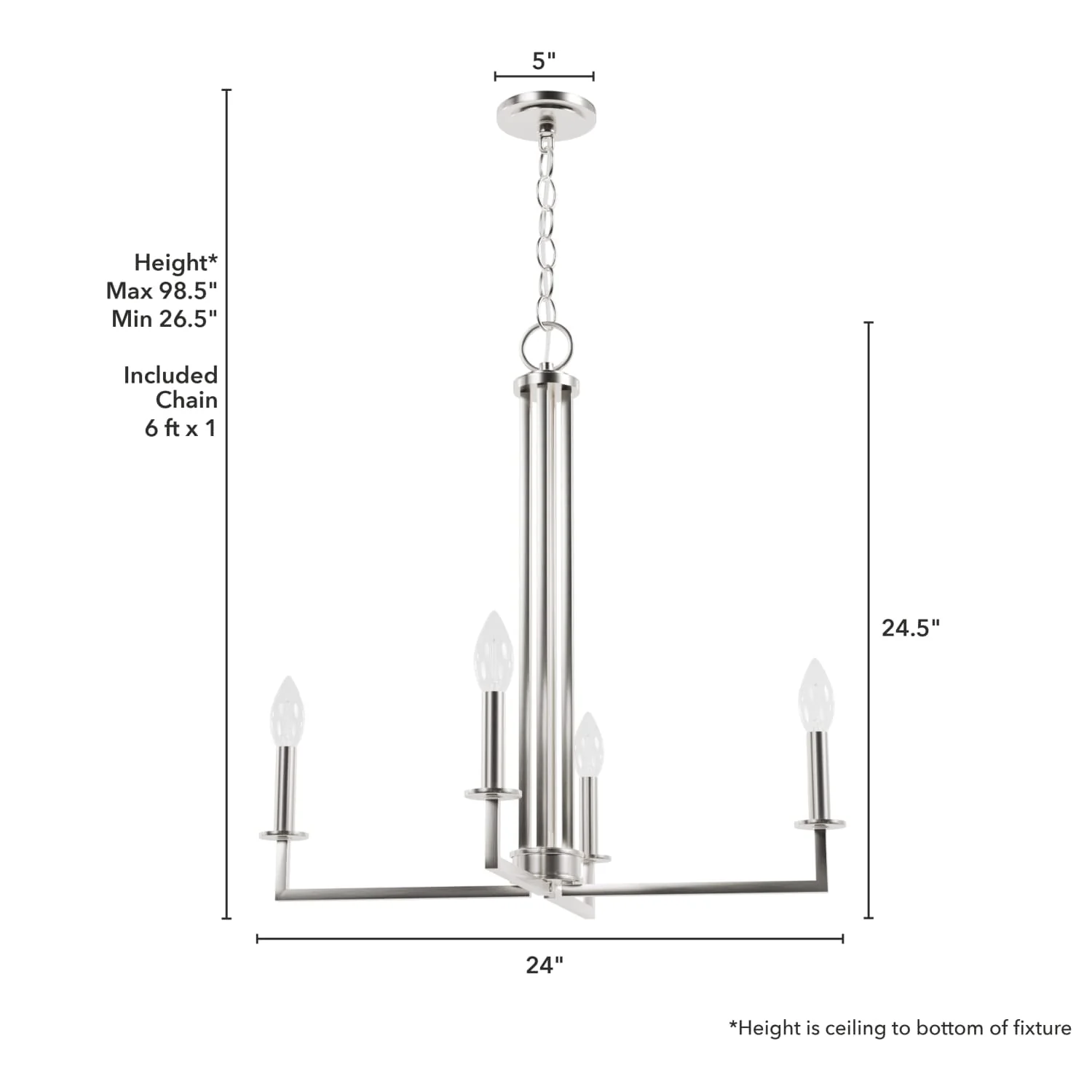Bearden 4 Light Chandelier 7 Bearden 4 Light Chandelier