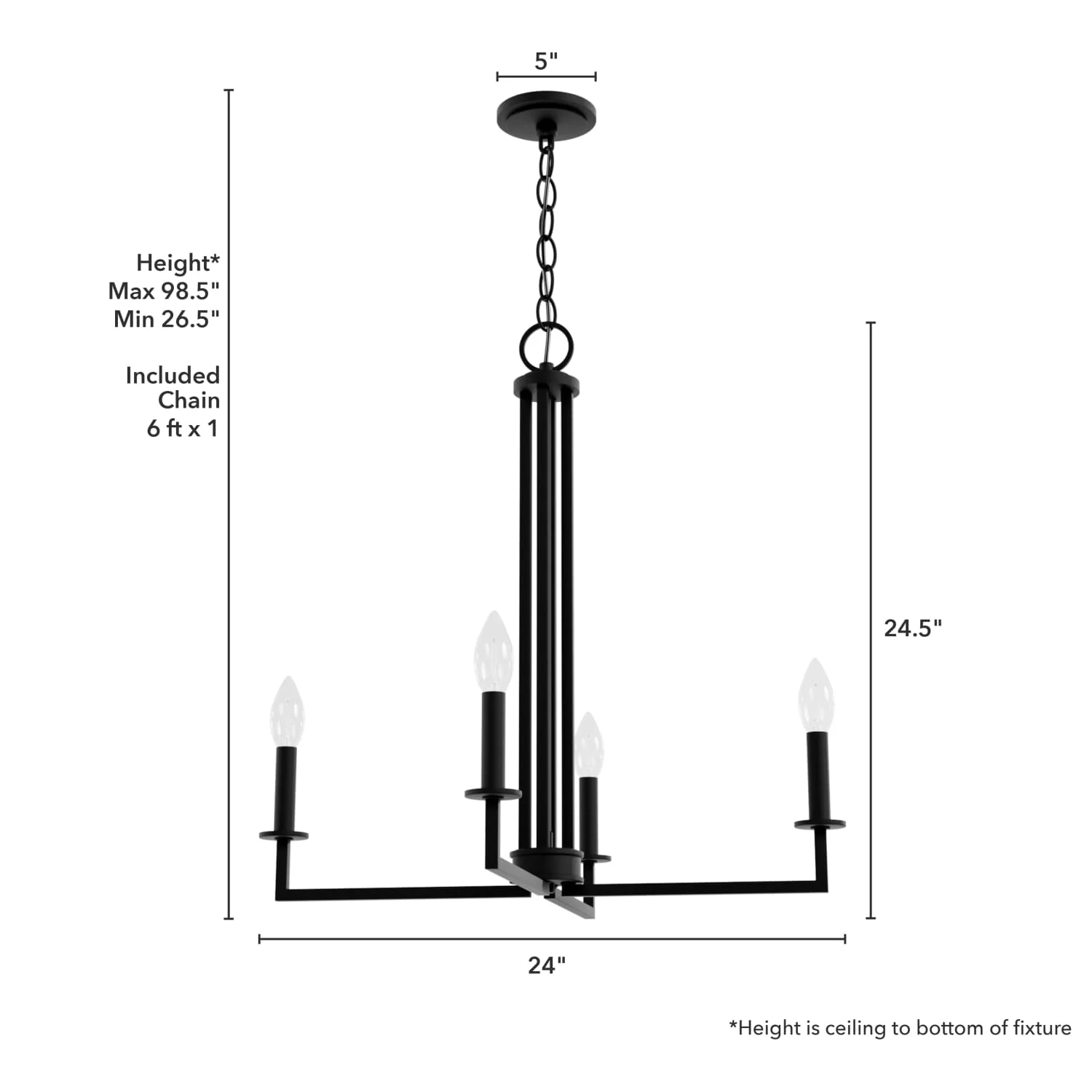 Bearden 4 Light Chandelier 8 Bearden 4 Light Chandelier