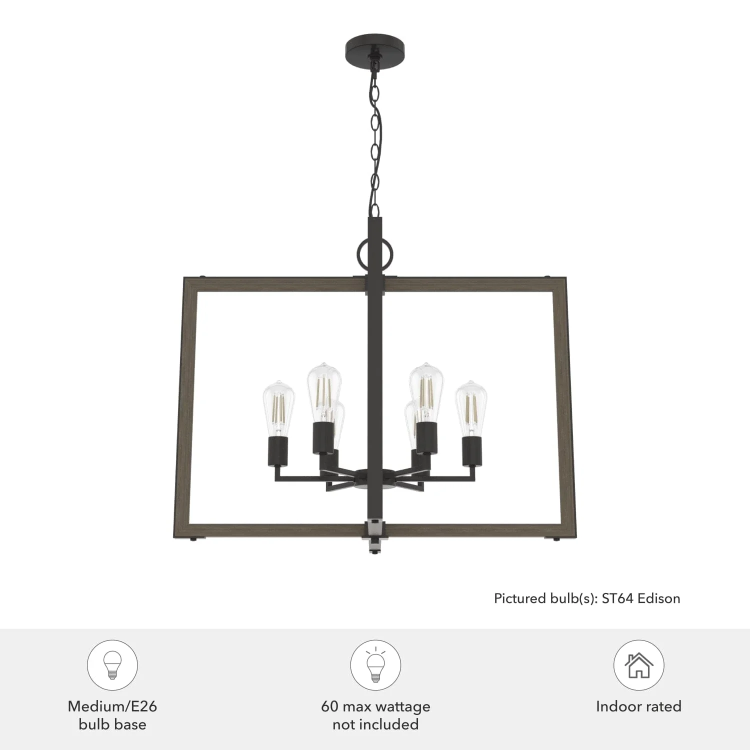 Woodburn 6 Light 30 Inch Foyer Pendant 5 Woodburn 6 Light 30 Inch Foyer Pendant