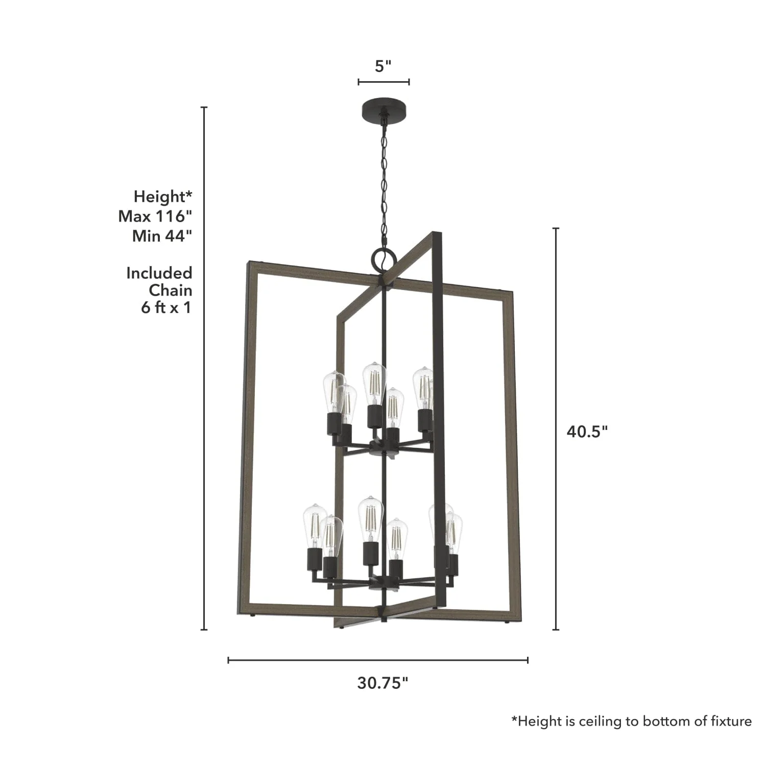 Woodburn 12 Light Lantern Pendant 7 Woodburn 12 Light Lantern Pendant