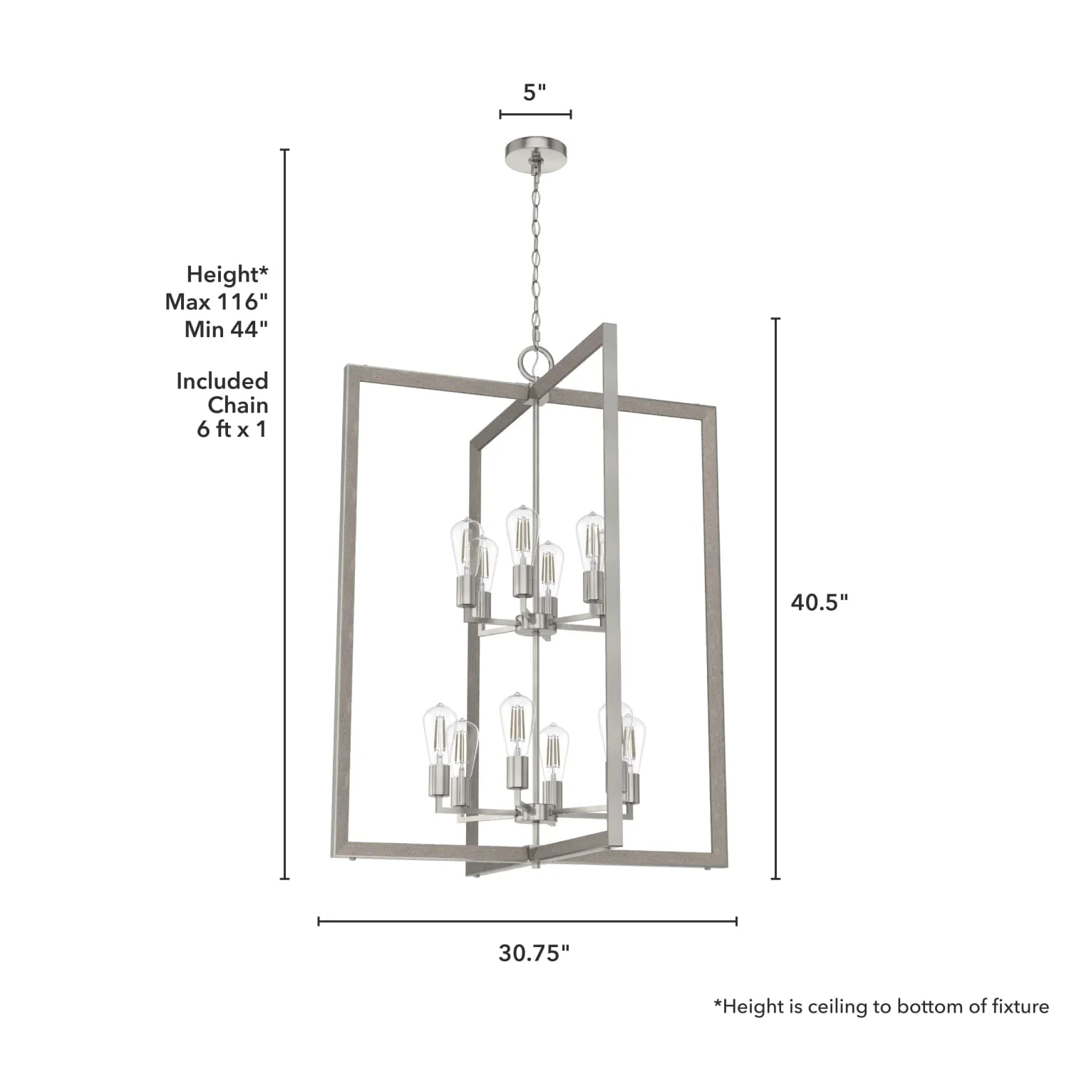 Woodburn 12 Light Lantern Pendant 8 Woodburn 12 Light Lantern Pendant