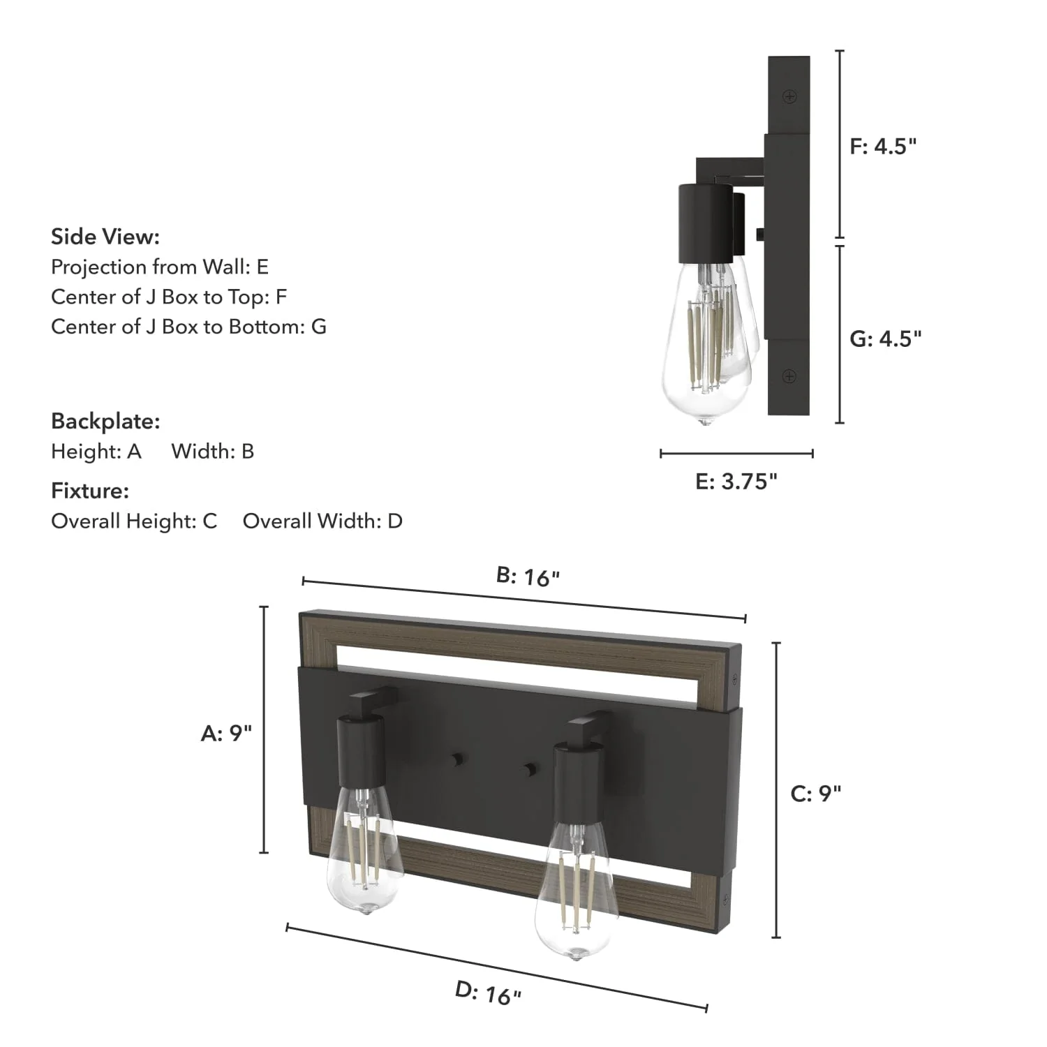 Woodburn 2 Light Vanity 6 Woodburn 2 Light Vanity