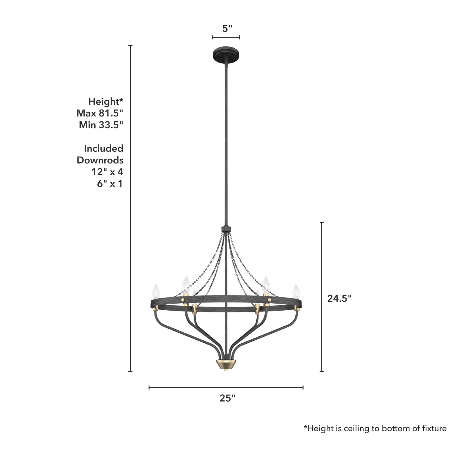 Merlin 6 Light Chandelier 7 Merlin 6 Light Chandelier