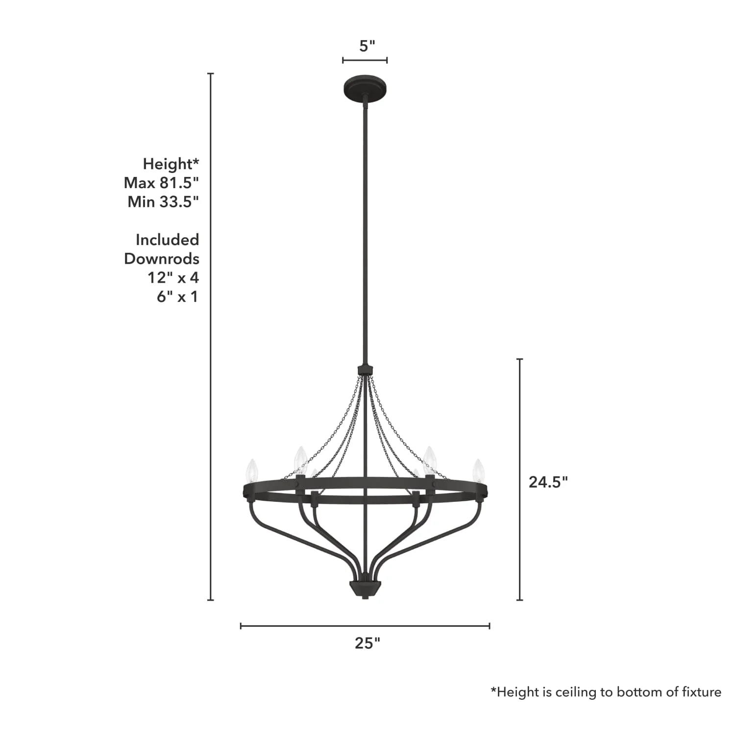Merlin 6 Light Chandelier 8 Merlin 6 Light Chandelier