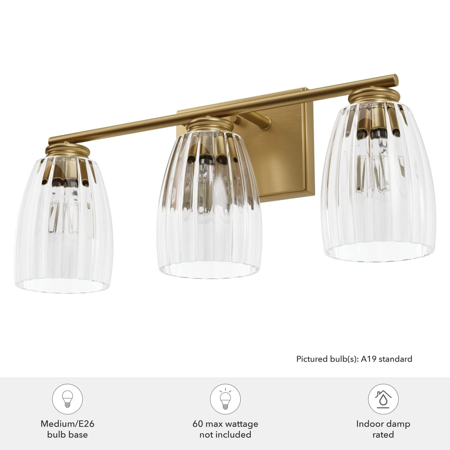 Rossmoor 3 Light Vanity 5 Rossmoor 3 Light Vanity