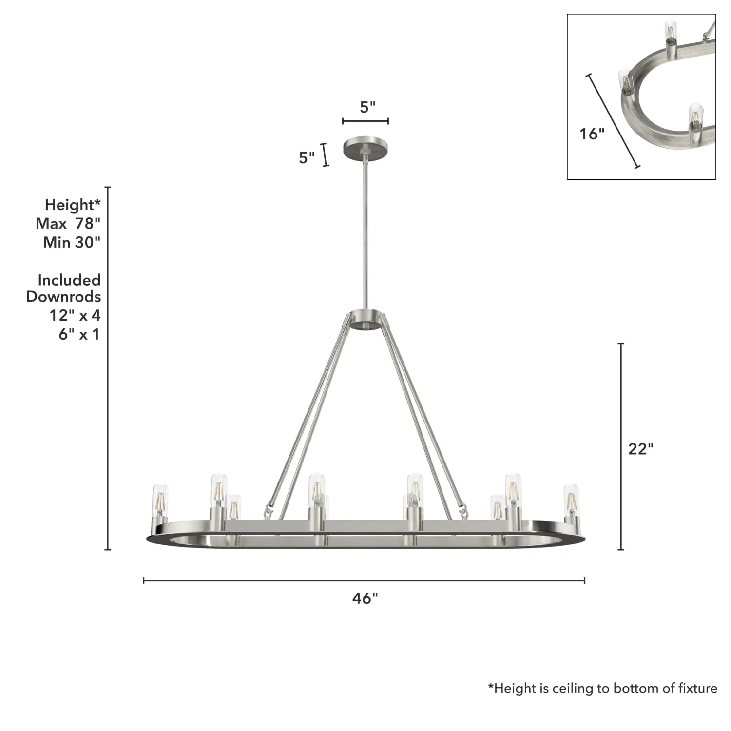 Saddlewood 10 Light Linear Chandelier 4 Saddlewood 10 Light Linear Chandelier
