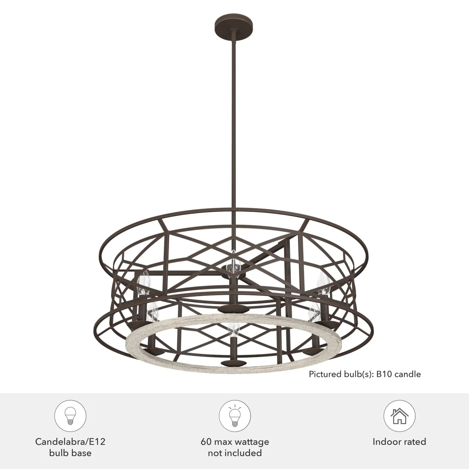 Langwood 6 Light Chandelier 6 Langwood 6 Light Chandelier