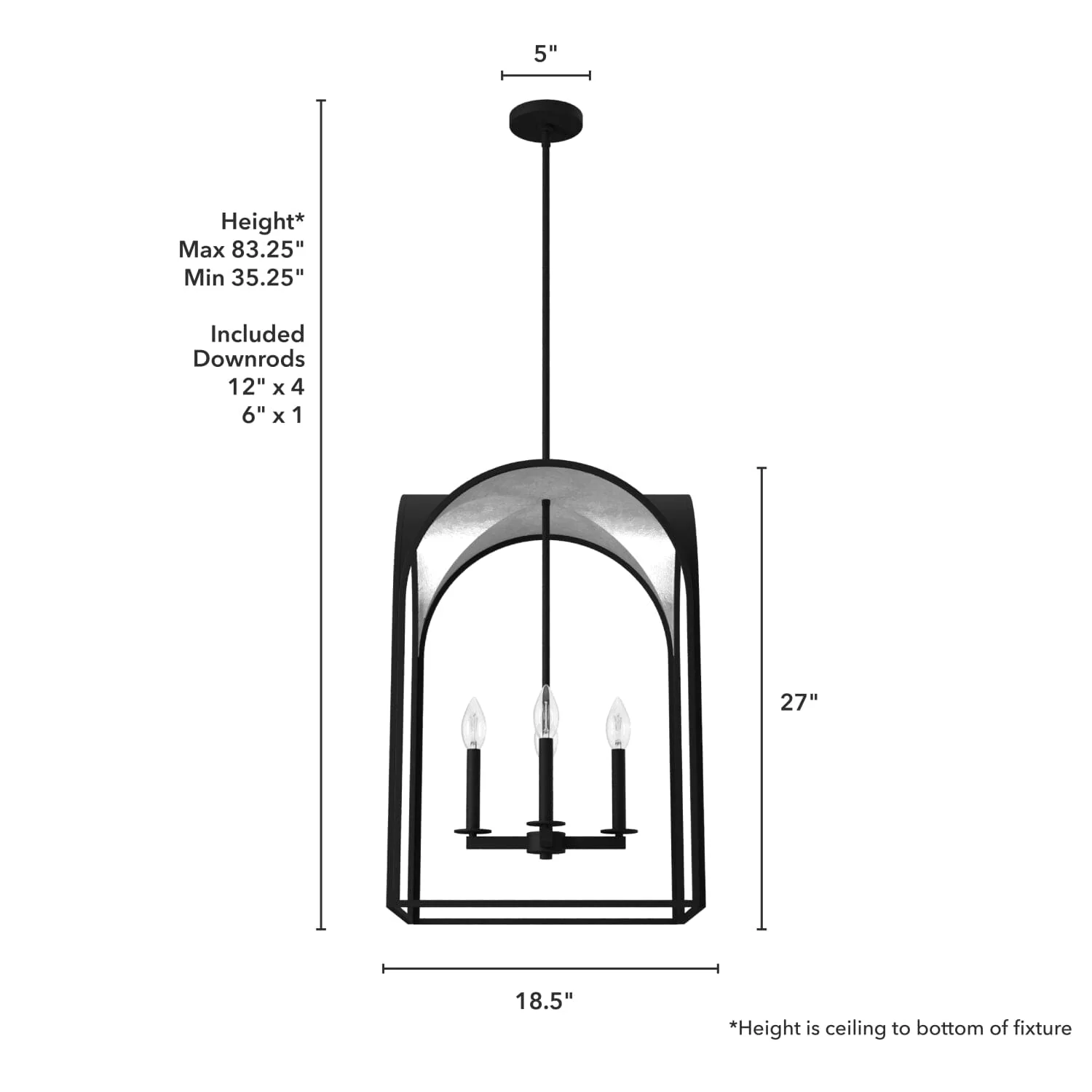 Dukestown Pendant 4 Light 18 inch 4 Dukestown Pendant 4 Light 18 inch