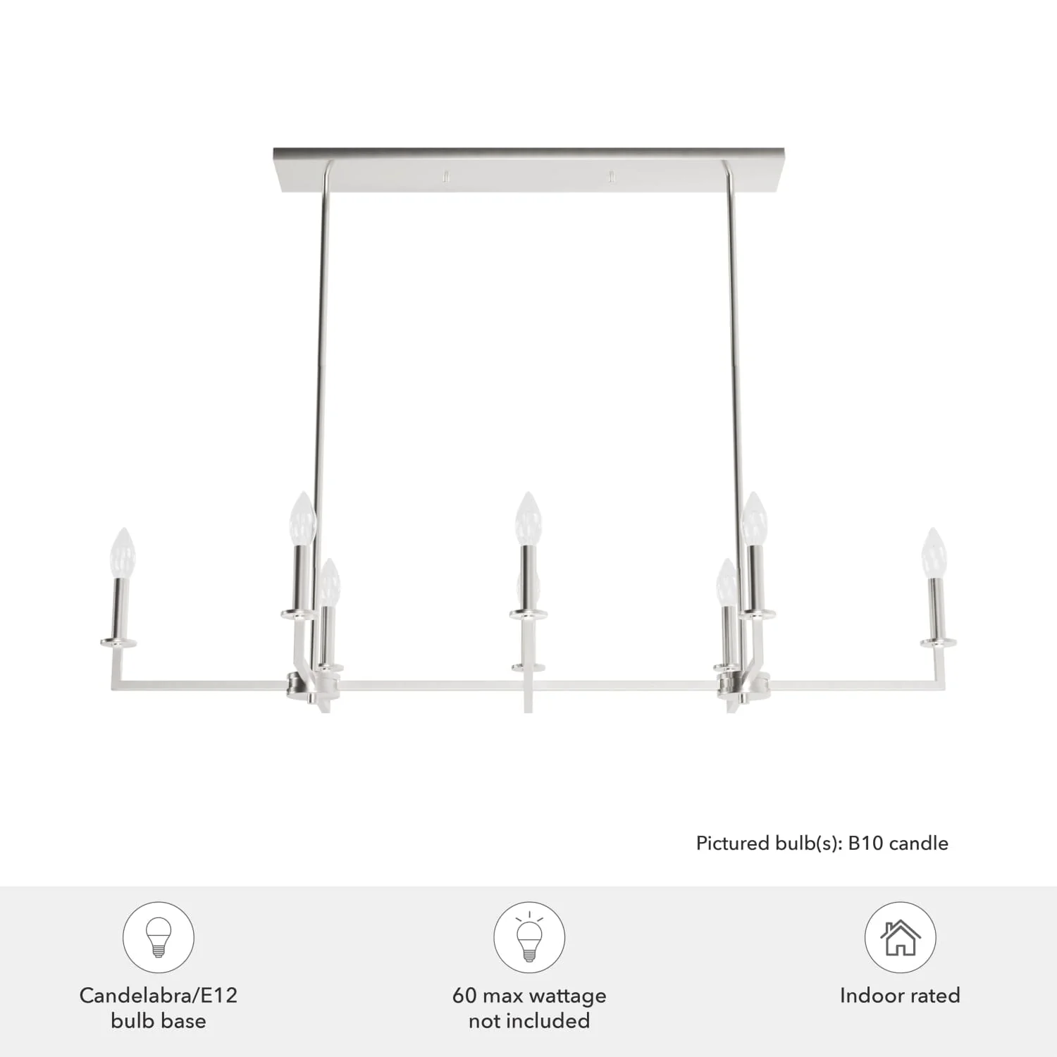 Bearden 8 Light Linear Chandelier 3 Bearden 8 Light Linear Chandelier