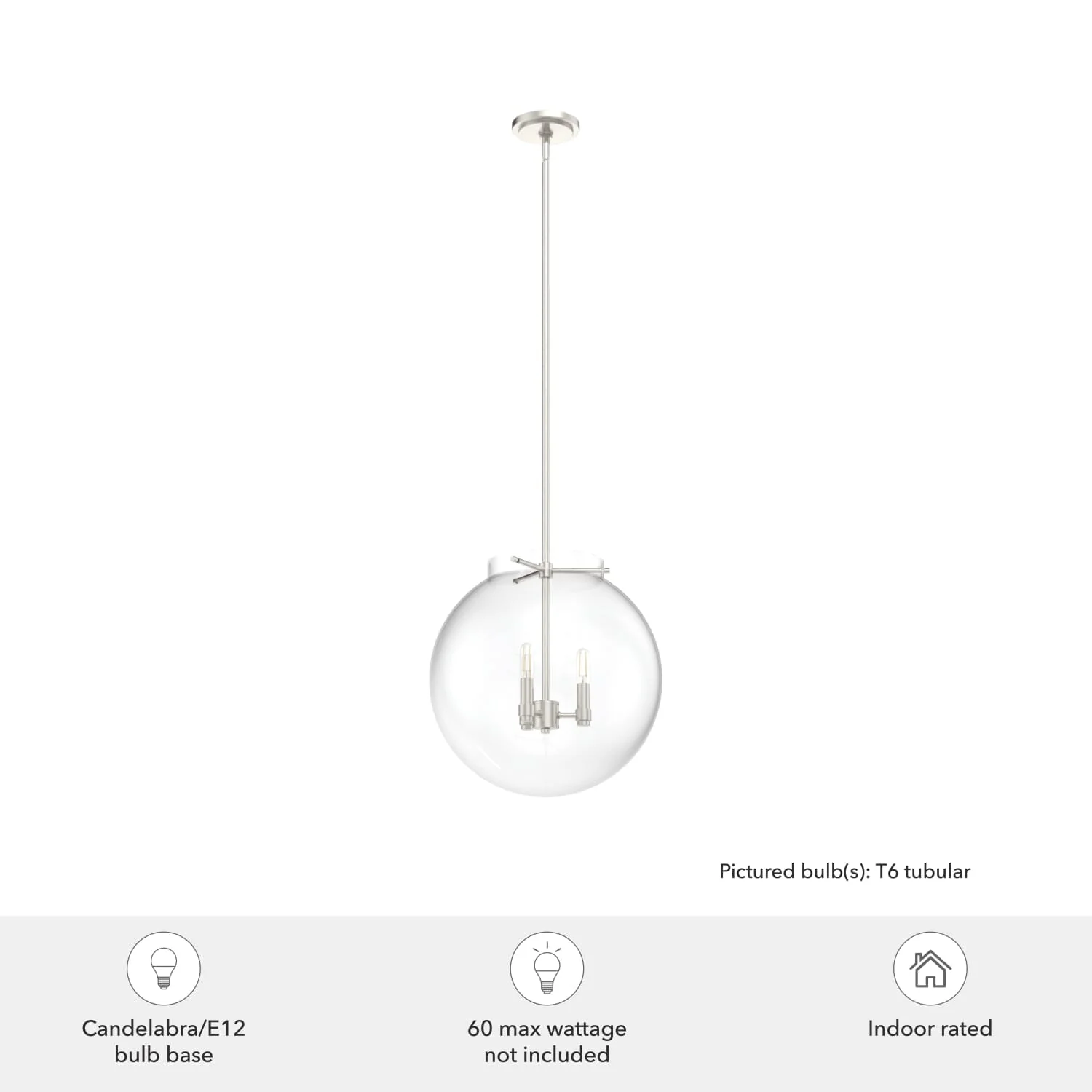Sacha Globe Pendant 3 Light 3 Sacha Globe Pendant 3 Light