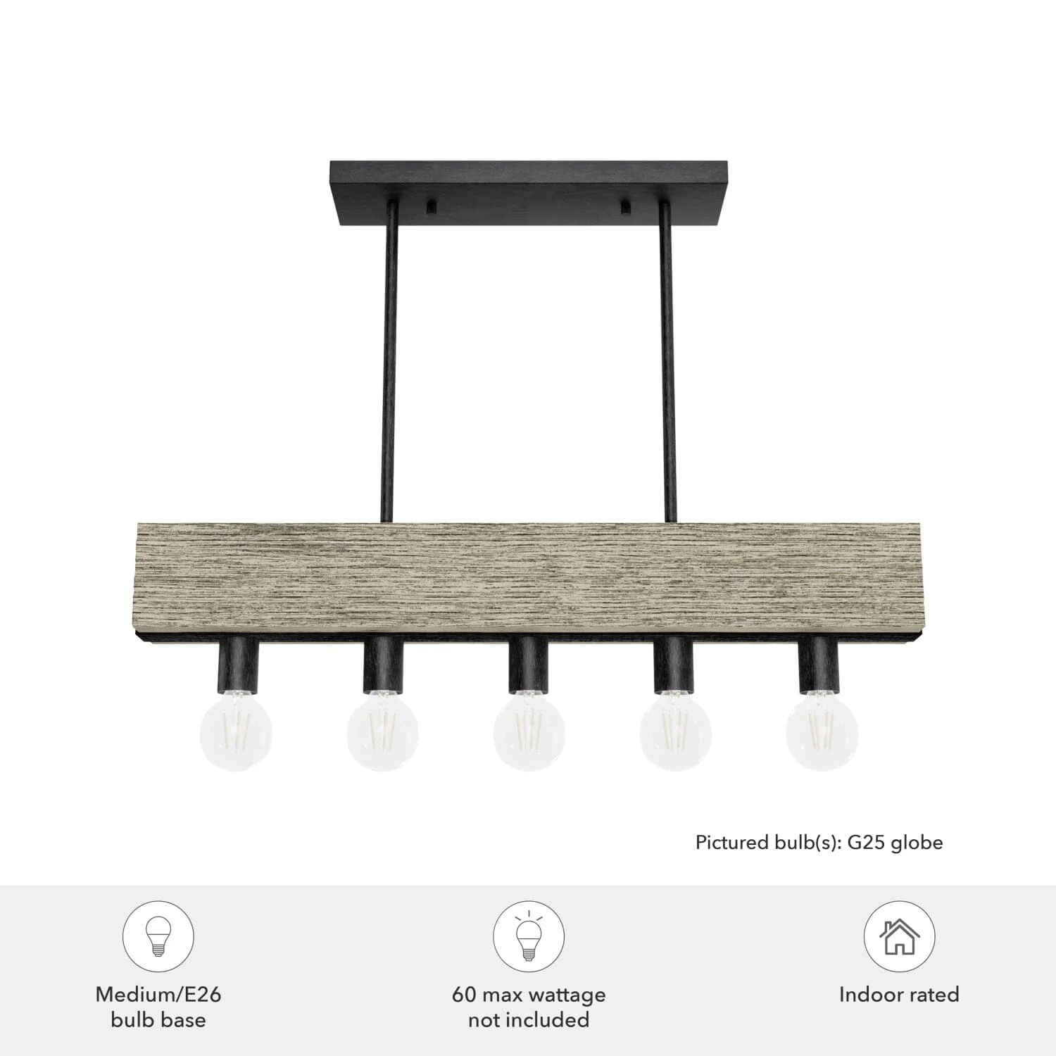Donelson 5 Light Linear Chandelier 5 Donelson 5 Light Linear Chandelier