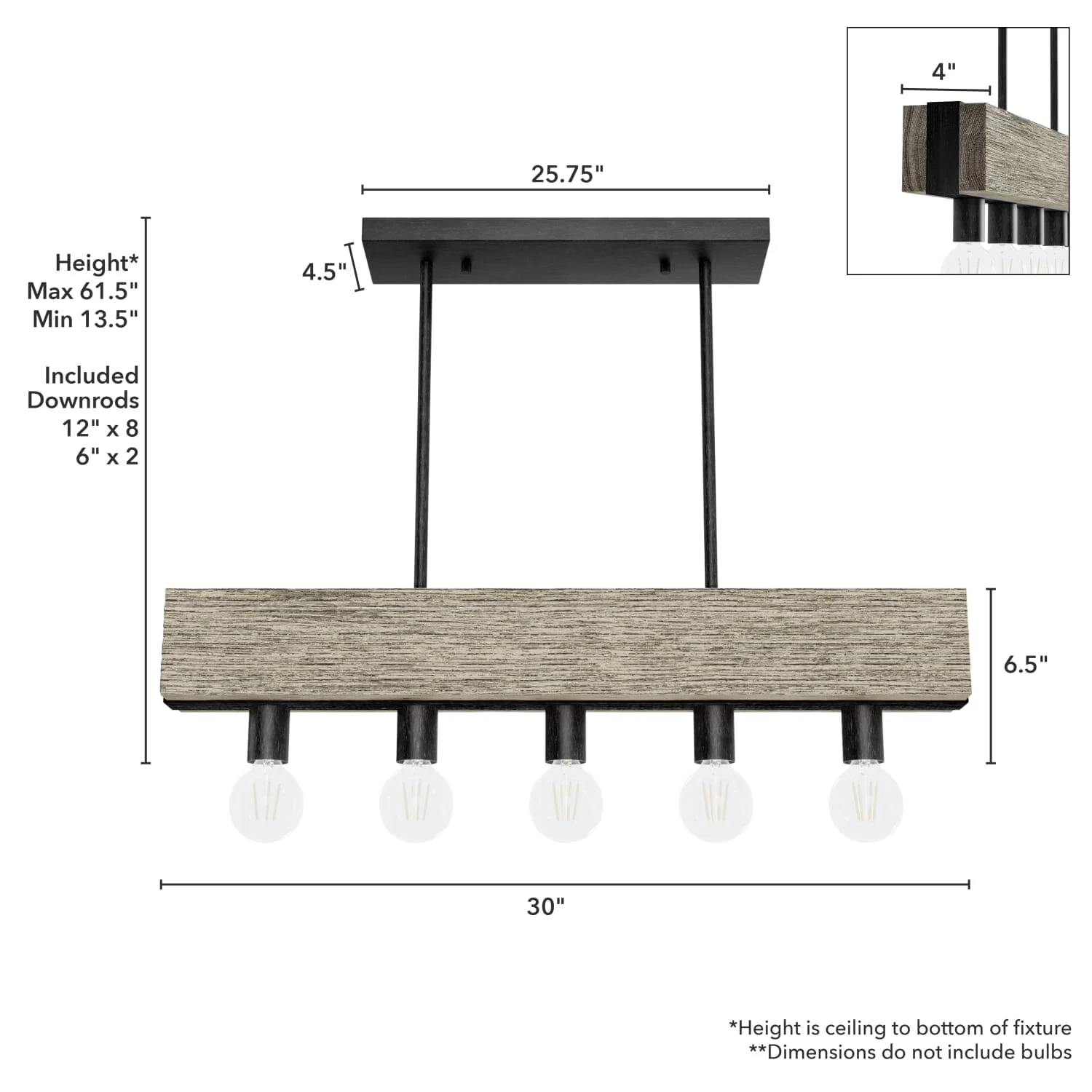 Donelson 5 Light Linear Chandelier 7 Donelson 5 Light Linear Chandelier