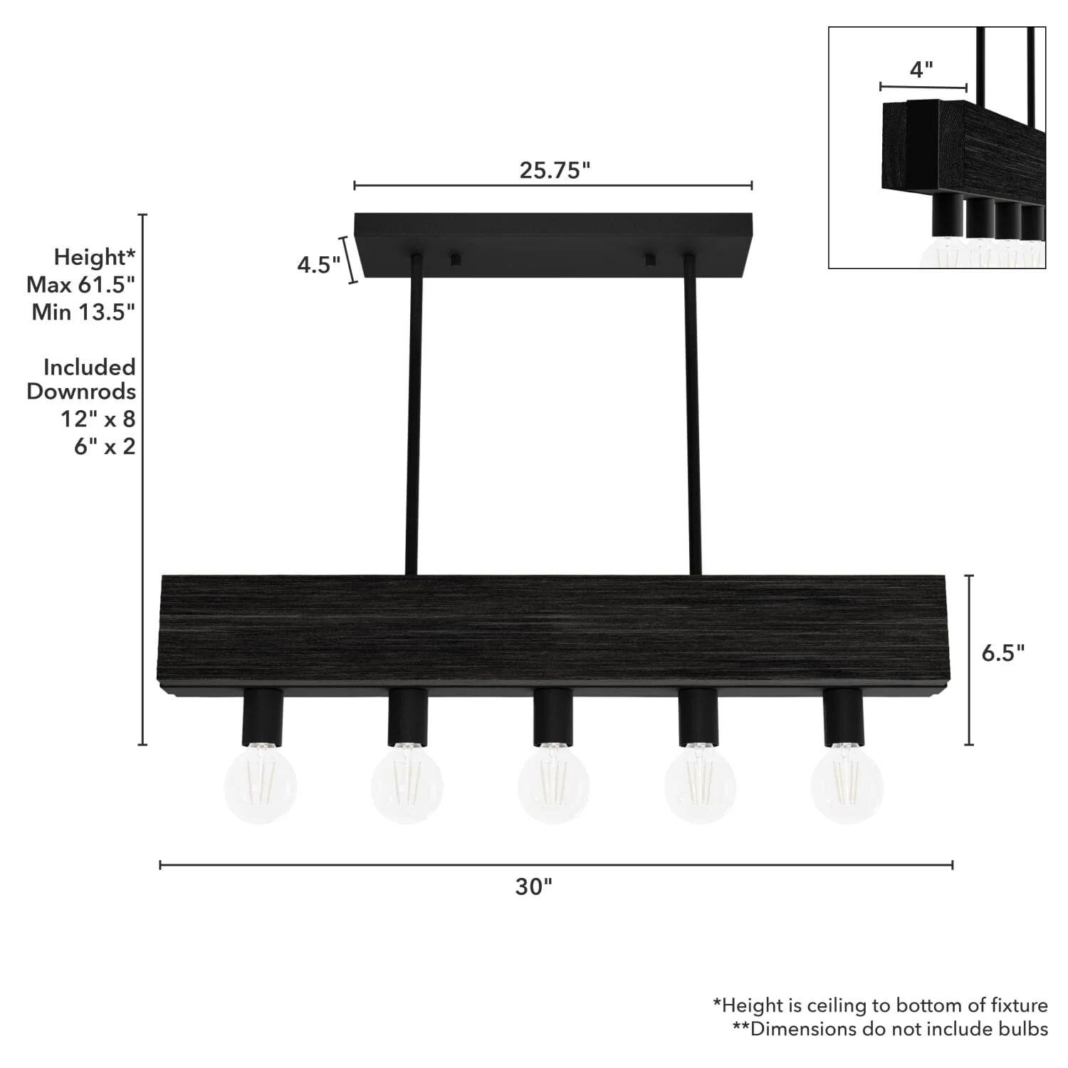 Donelson 5 Light Linear Chandelier 8 Donelson 5 Light Linear Chandelier