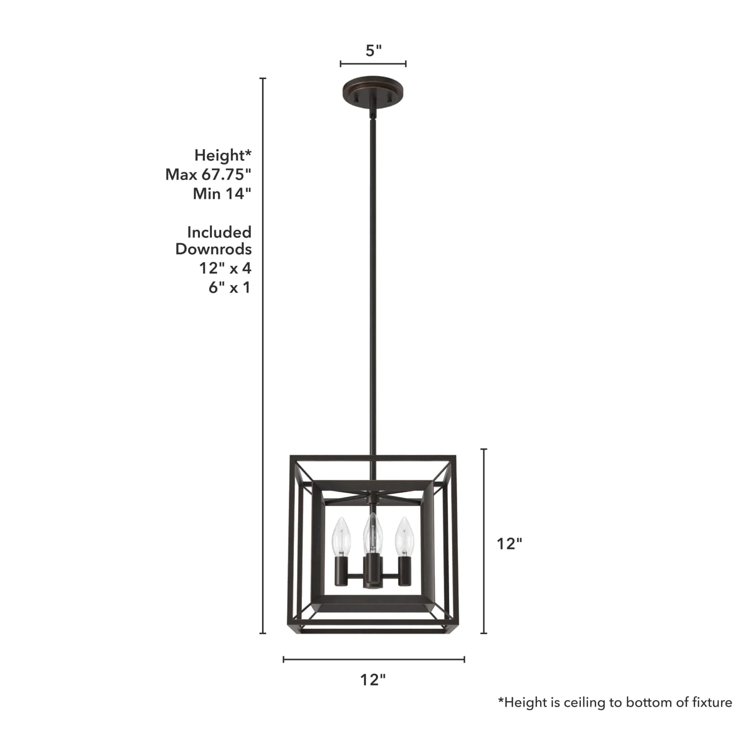 Doherty Convertible 4 Light Pendant 12 inch 8 Doherty Convertible 4 Light Pendant 12 inch