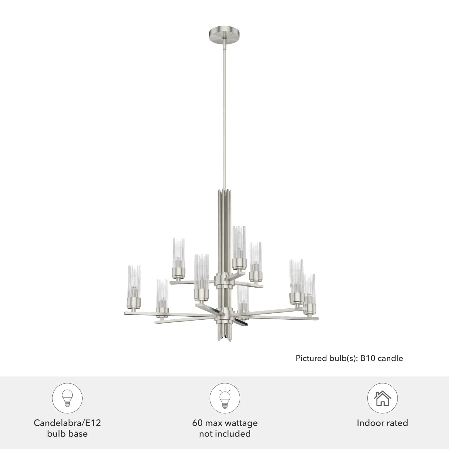 Gatz Chandelier 9 Light 2-tier 3 Gatz Chandelier 9 Light 2-tier