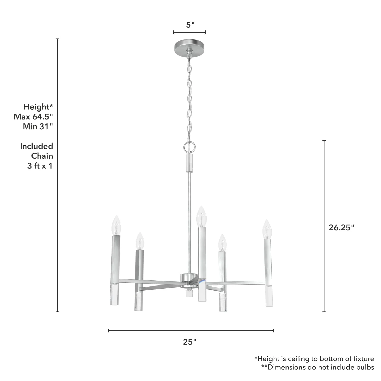 Sunjai Chandelier 5 Light 4 Sunjai Chandelier 5 Light
