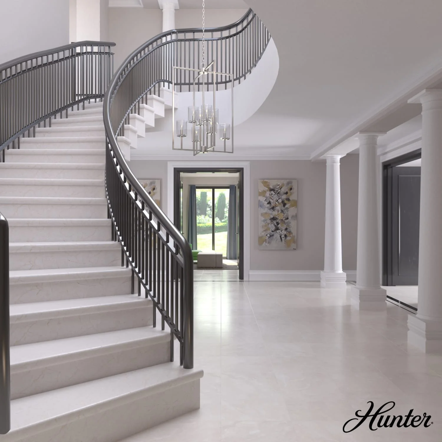 Kerrison Large Foyer Pendant 8 Light 2 Kerrison Large Foyer Pendant 8 Light