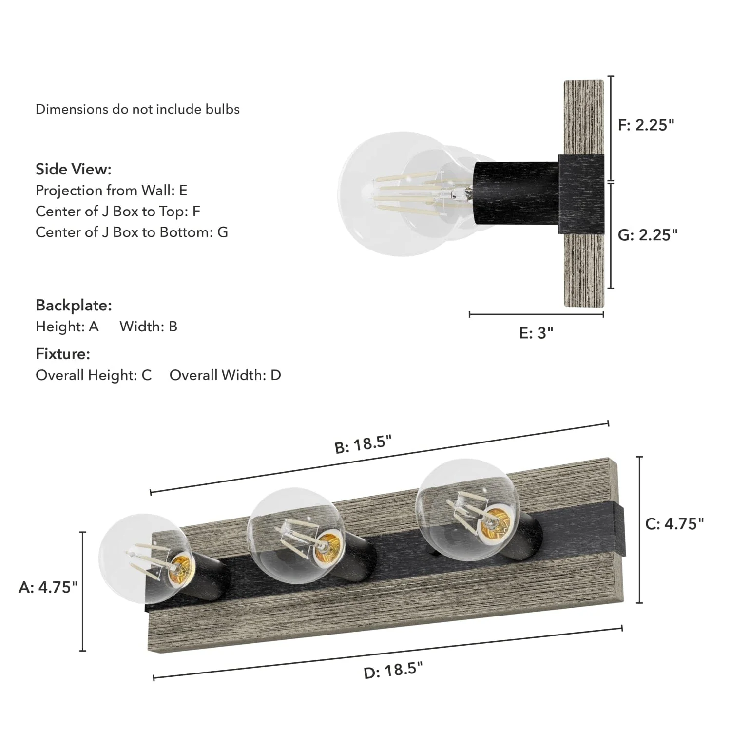 Donelson Vanity 3 Light 3 Donelson Vanity 3 Light