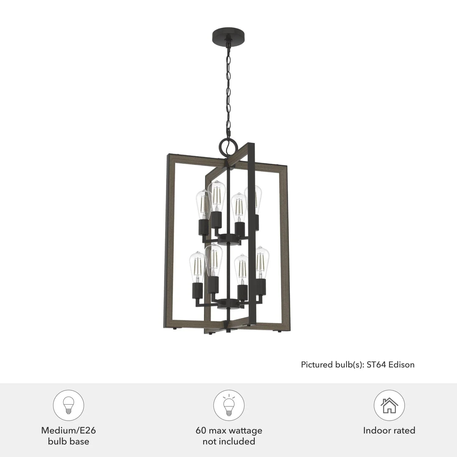 Woodburn 8 Light 18 Inch Foyer Pendant 5 Woodburn 8 Light 18 Inch Foyer Pendant
