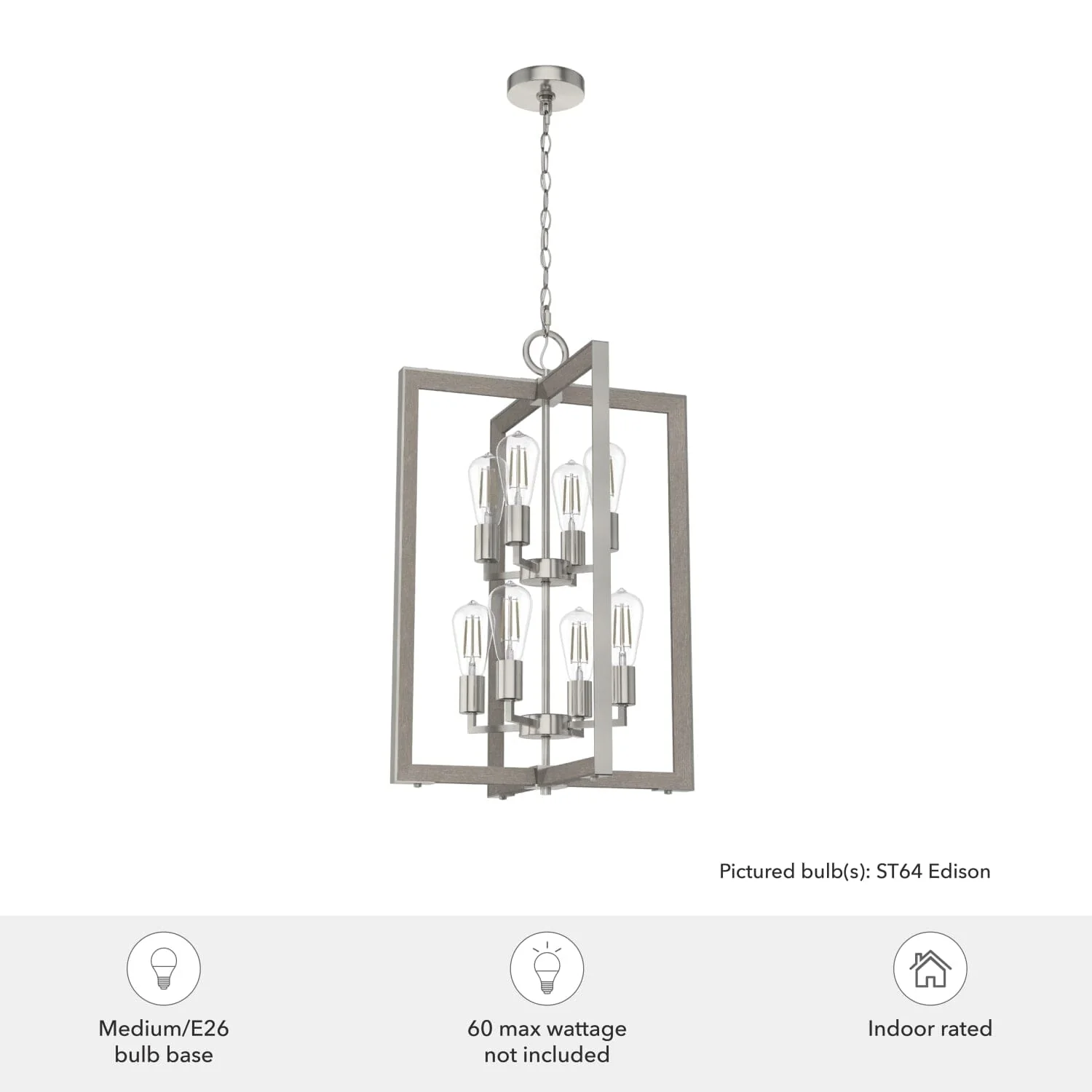 Woodburn 8 Light 18 Inch Foyer Pendant 6 Woodburn 8 Light 18 Inch Foyer Pendant