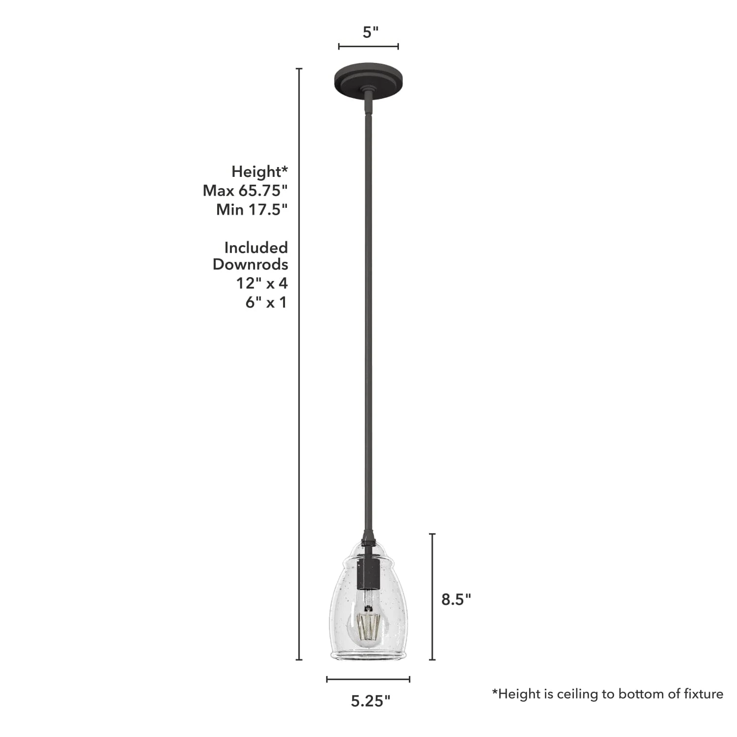 Dunshire Curved Vase Clear Seeded Glass 1 Light 5.25 Inch Mini Pendant 4 Dunshire Curved Vase Clear Seeded Glass 1 Light 5.25 Inch Mini Pendant
