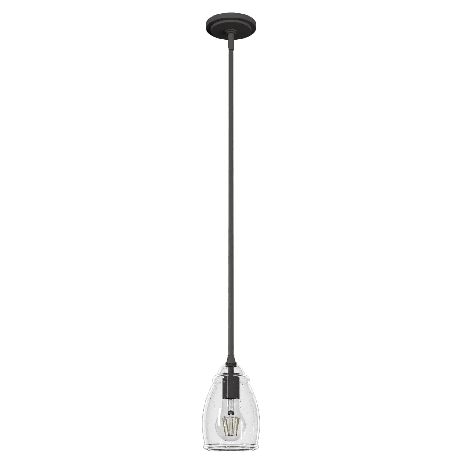 Dunshire Curved Vase Clear Seeded Glass 1 Light 5.25 Inch Mini Pendant 7 Dunshire Curved Vase Clear Seeded Glass 1 Light 5.25 Inch Mini Pendant
