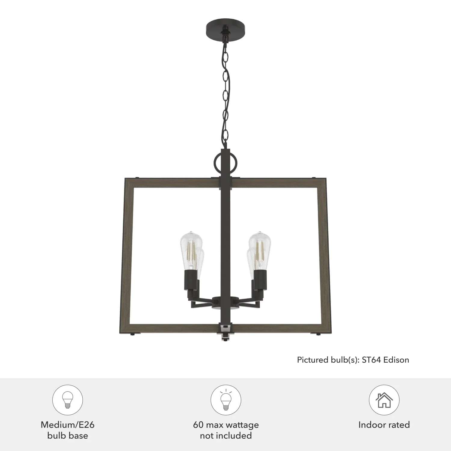 Woodburn 4 Light 24 Inch Foyer Pendant 5 Woodburn 4 Light 24 Inch Foyer Pendant