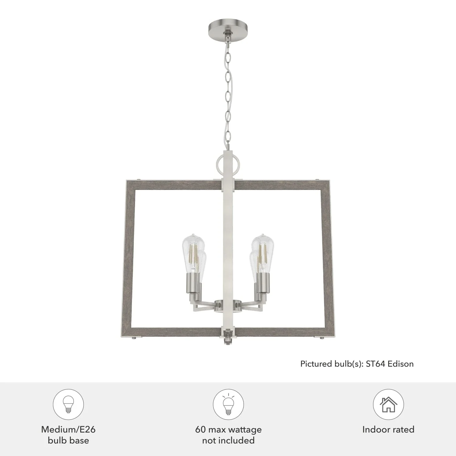 Woodburn 4 Light 24 Inch Foyer Pendant 6 Woodburn 4 Light 24 Inch Foyer Pendant