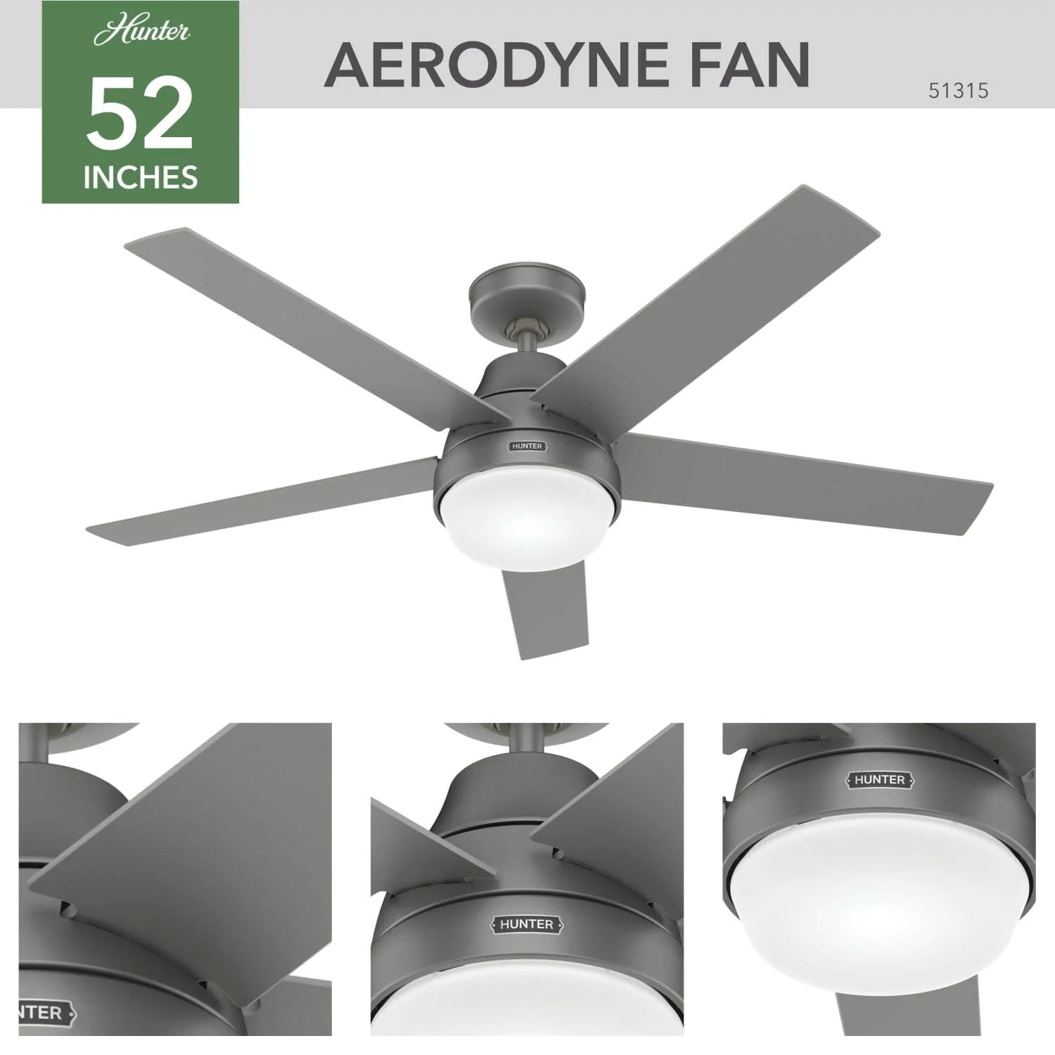 Aerodyne Indoor Smart Fan with LED Light 52 inch with Remote 7 Aerodyne Indoor Smart Fan with LED Light 52 inch with Remote