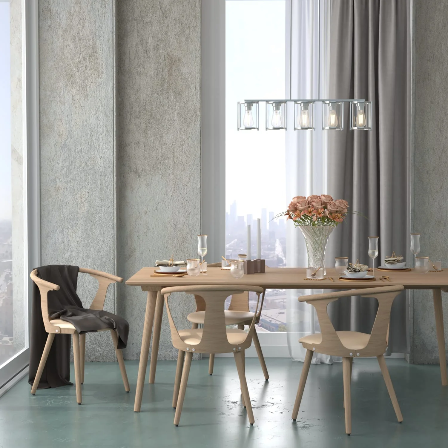 Astwood 5 Light Linear Chandelier 5 Astwood 5 Light Linear Chandelier