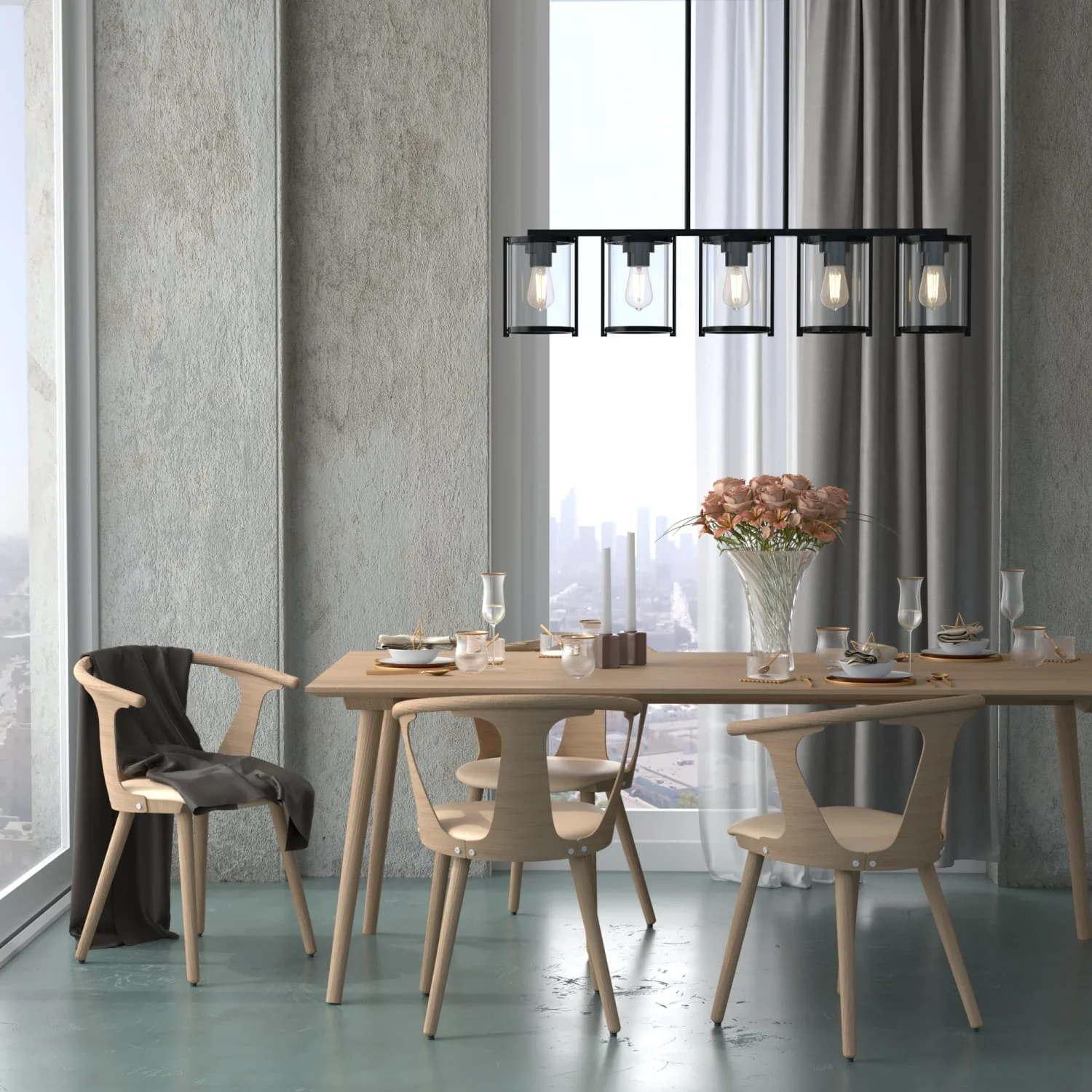 Astwood 5 Light Linear Chandelier 6 Astwood 5 Light Linear Chandelier