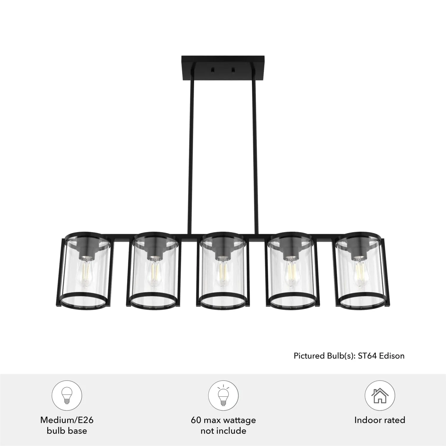 Astwood 5 Light Linear Chandelier 9 Astwood 5 Light Linear Chandelier